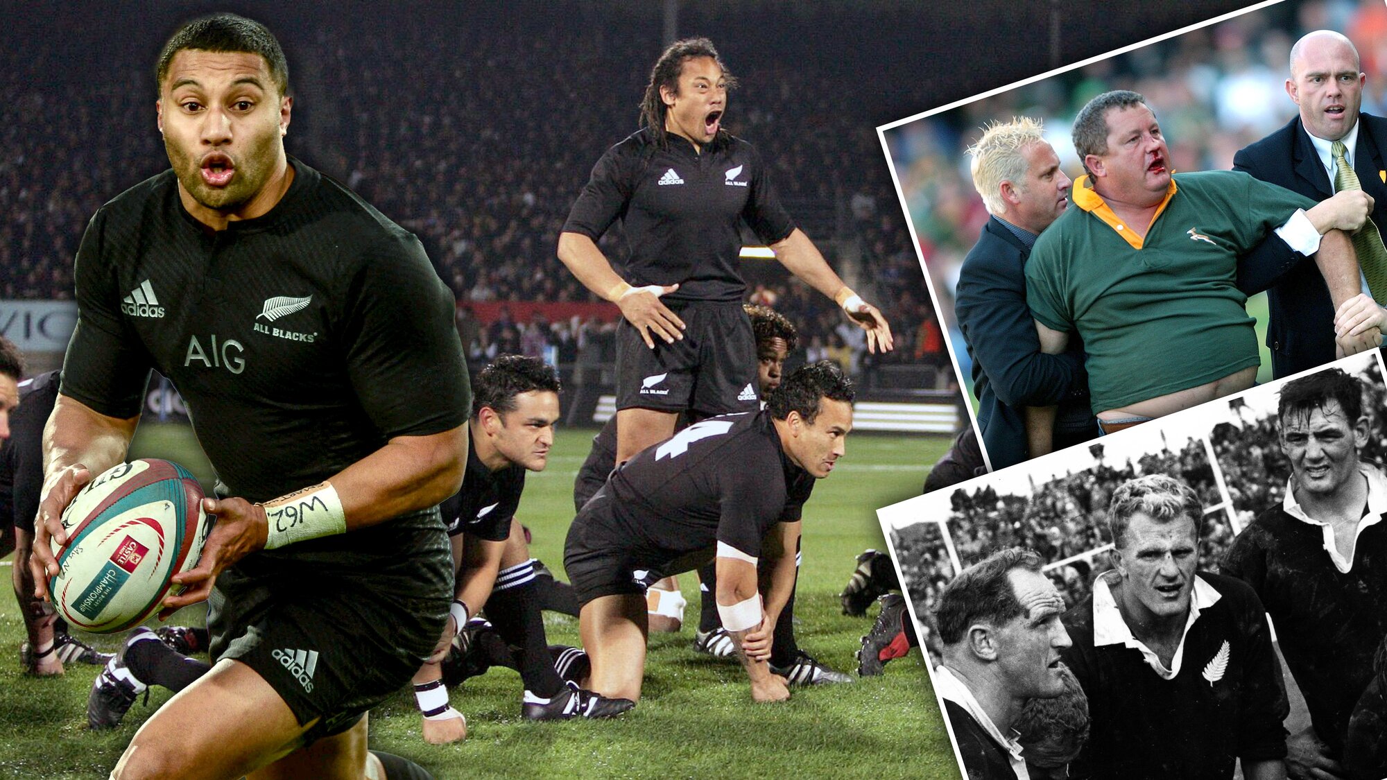  Montage of key moments from All Blacks v Springboks test matches. Photos / NZ Herald, Photosport