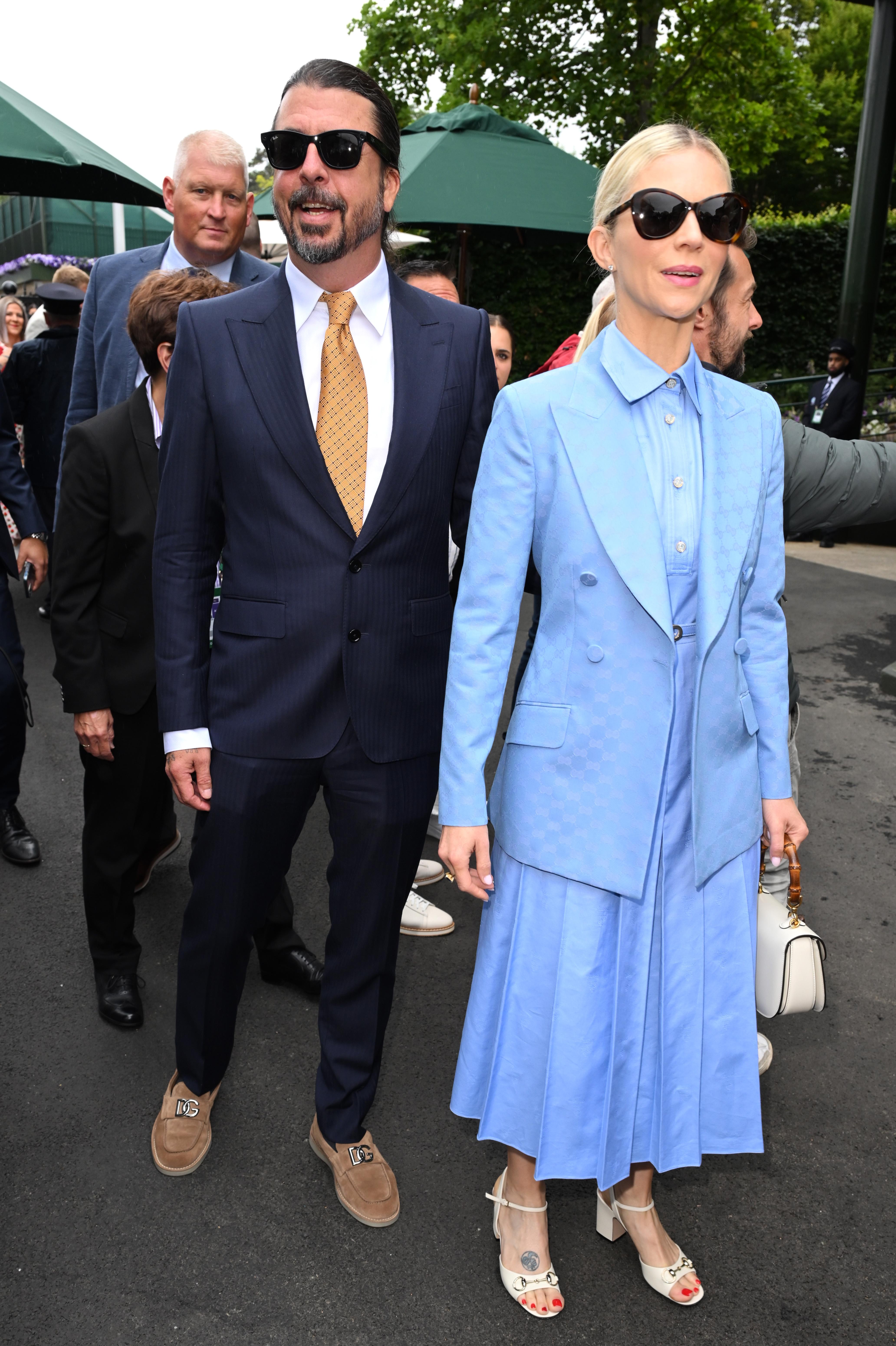 Dave Grohl and Jordyn Blum heading for the courts. Photo / Karwai Tang, Getty Images