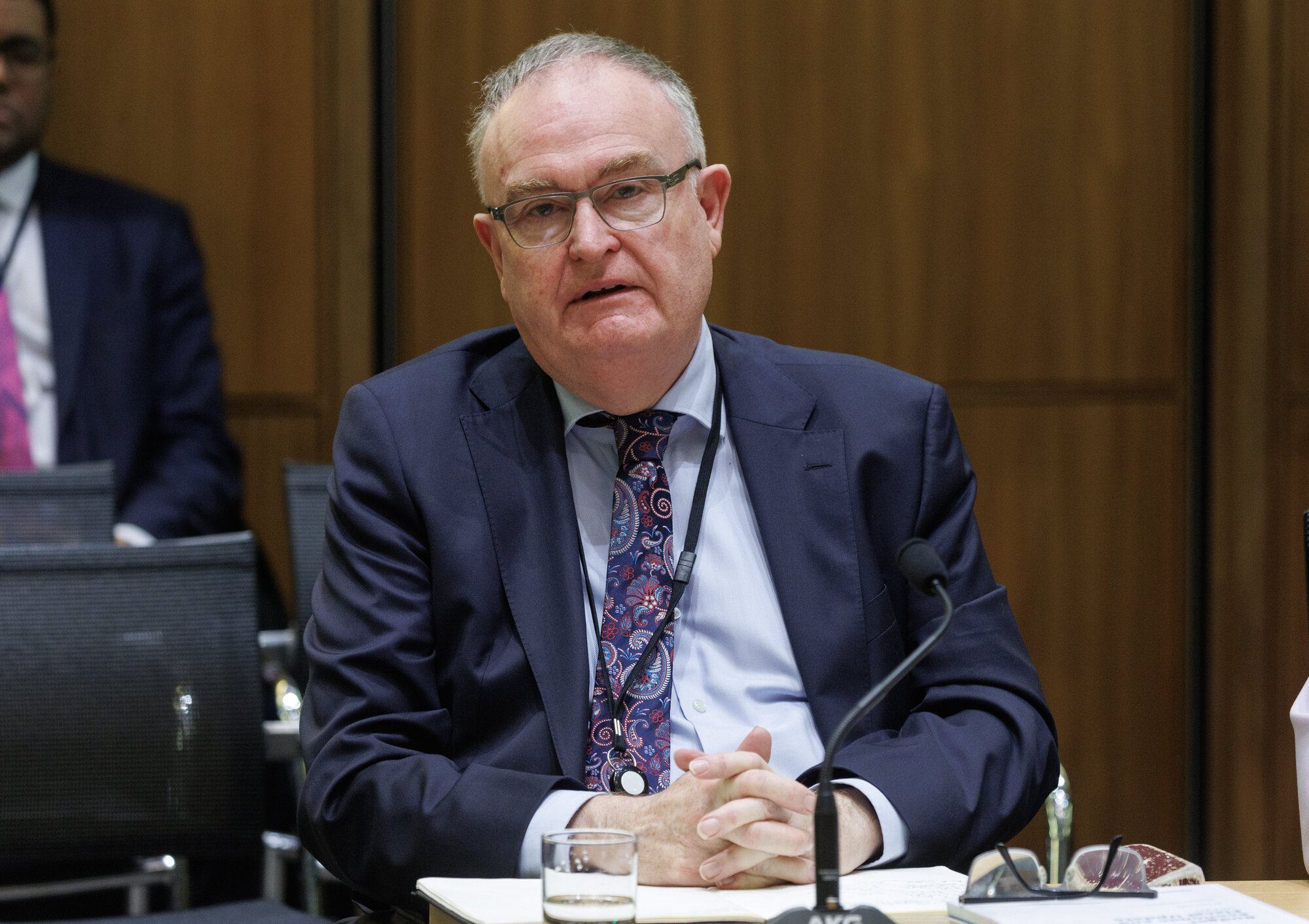 Treasury Secretary Iain Rennie at select committee. Photo / Mark Mitchell

