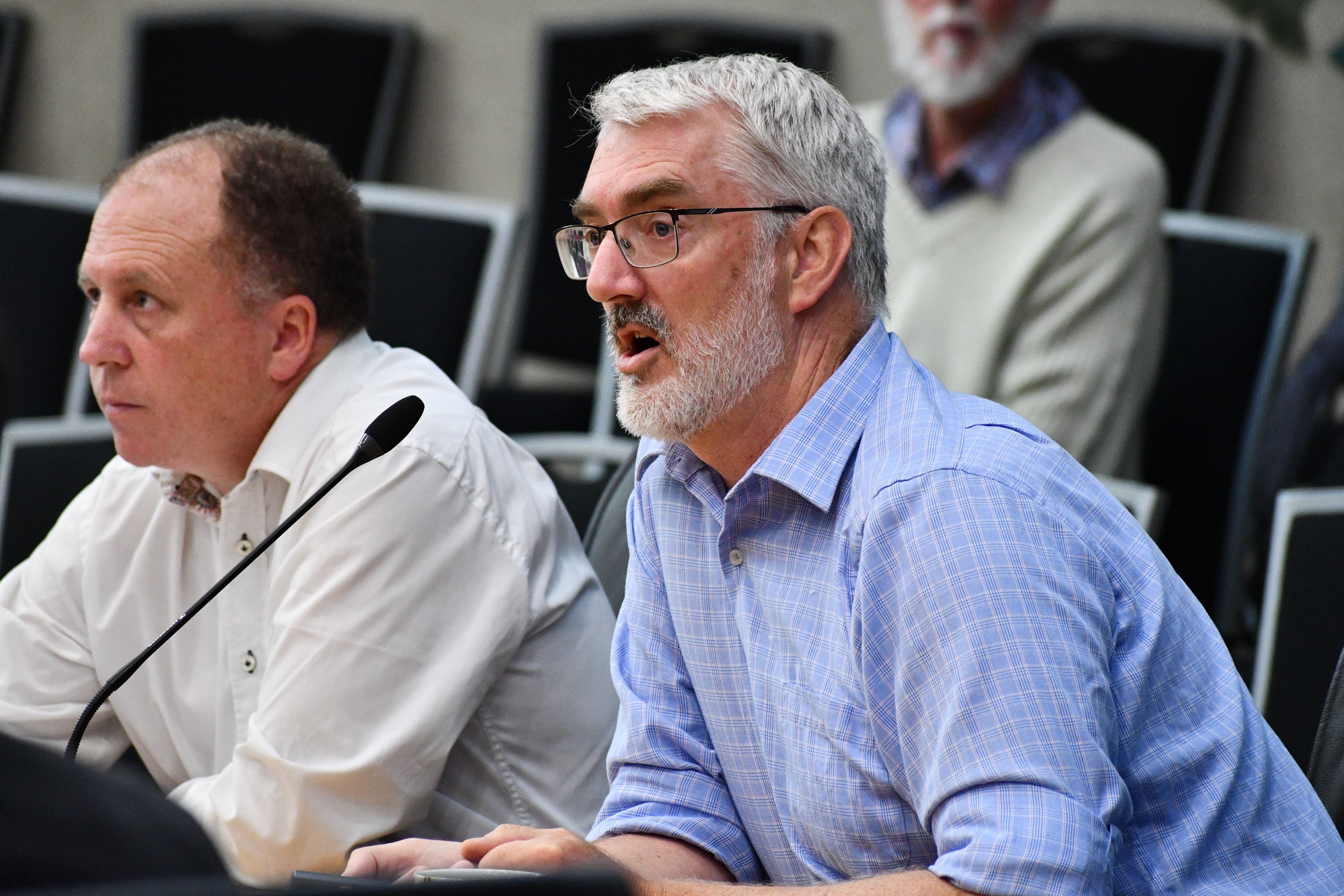 Rotorua Lakes Council community and district development group manager Jean-Paul Gaston (right). Photo / Laura Smith