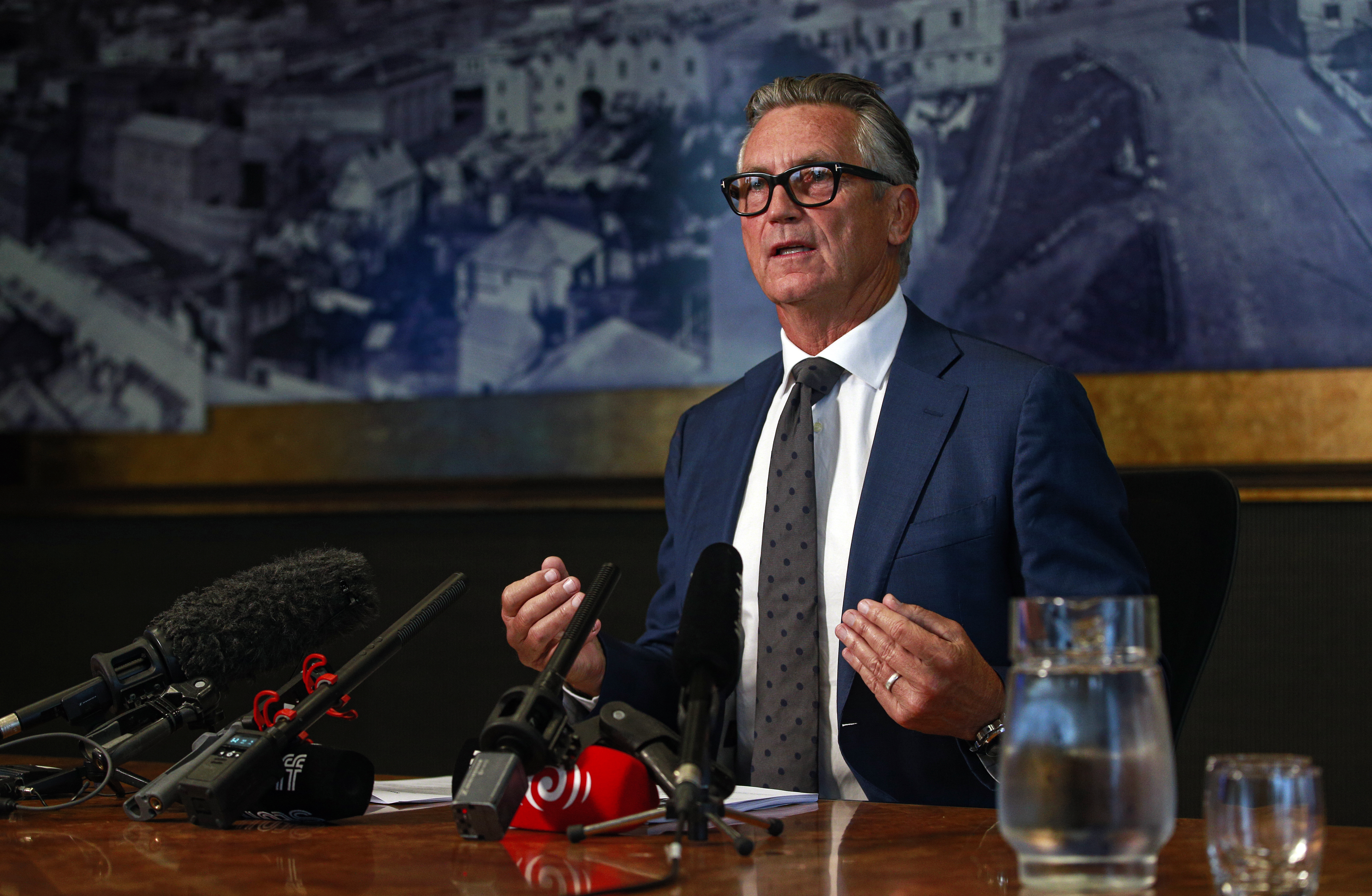 Former police commissioner Mike Bush in April after a rapid review of a councils response to Auckland's Anniversary Day floods. He's now heading a review of the Cyclone Gabrielle civil defence response in Hawke's Bay. Photo / NZME