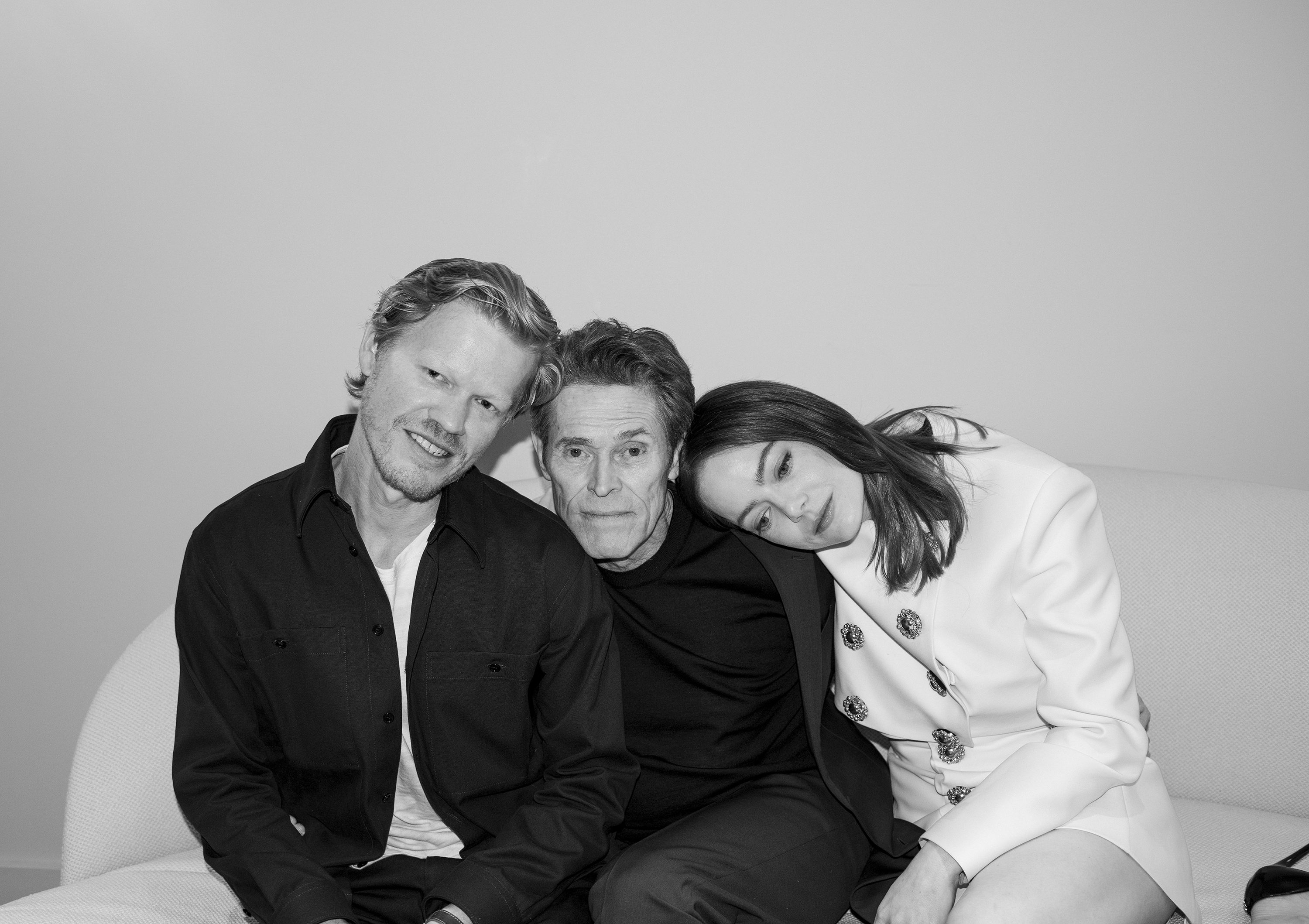 Jesse Plemons, left, Willem Dafoe and Emma Stone in Cannes. Photo / Sam Hellmann, The New York Times
