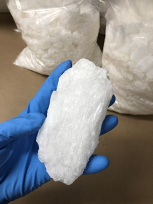 Part of the 19.4 kilograms of smuggled methamphetamine seized at Auckland Airport in Operation Santana. Photo / Customs