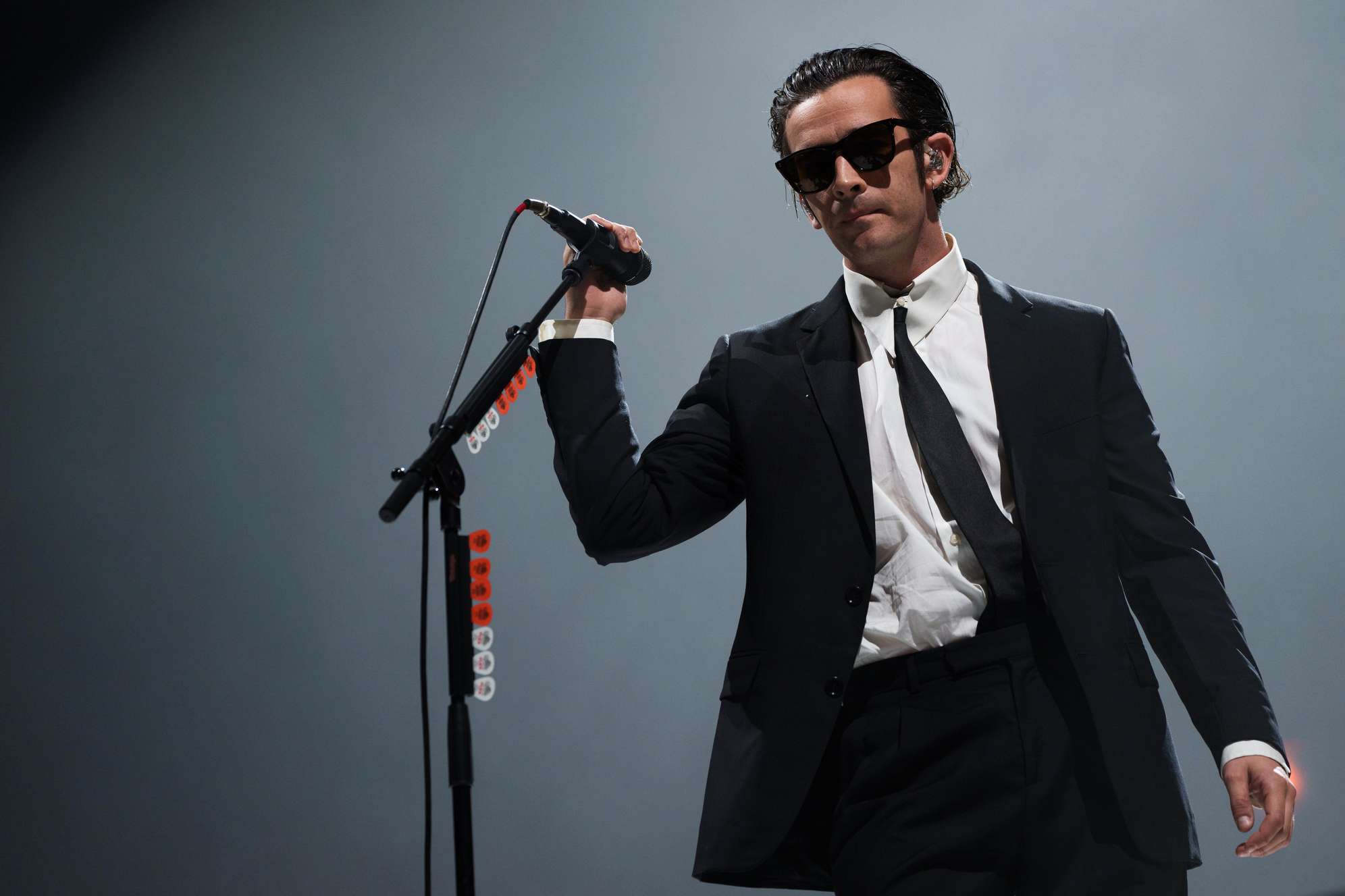 Matty Healy of The 1975 performs at the Reading Music Festival, England in 2022. Photo / AP