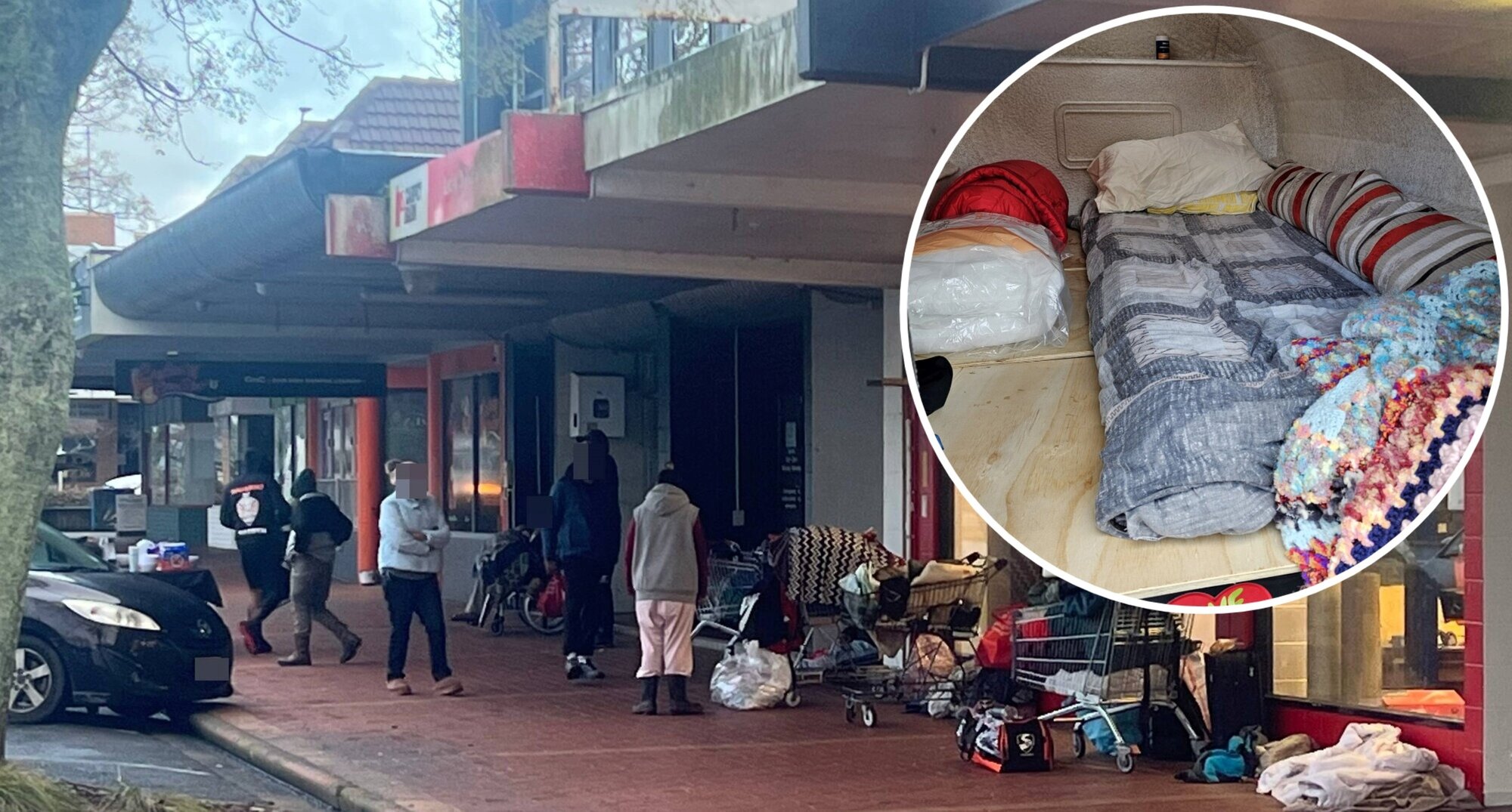 Some homeless people in Rotorua's CBD are being moved at night to non-consented sleeping pods. Photo / Kelly Makiha