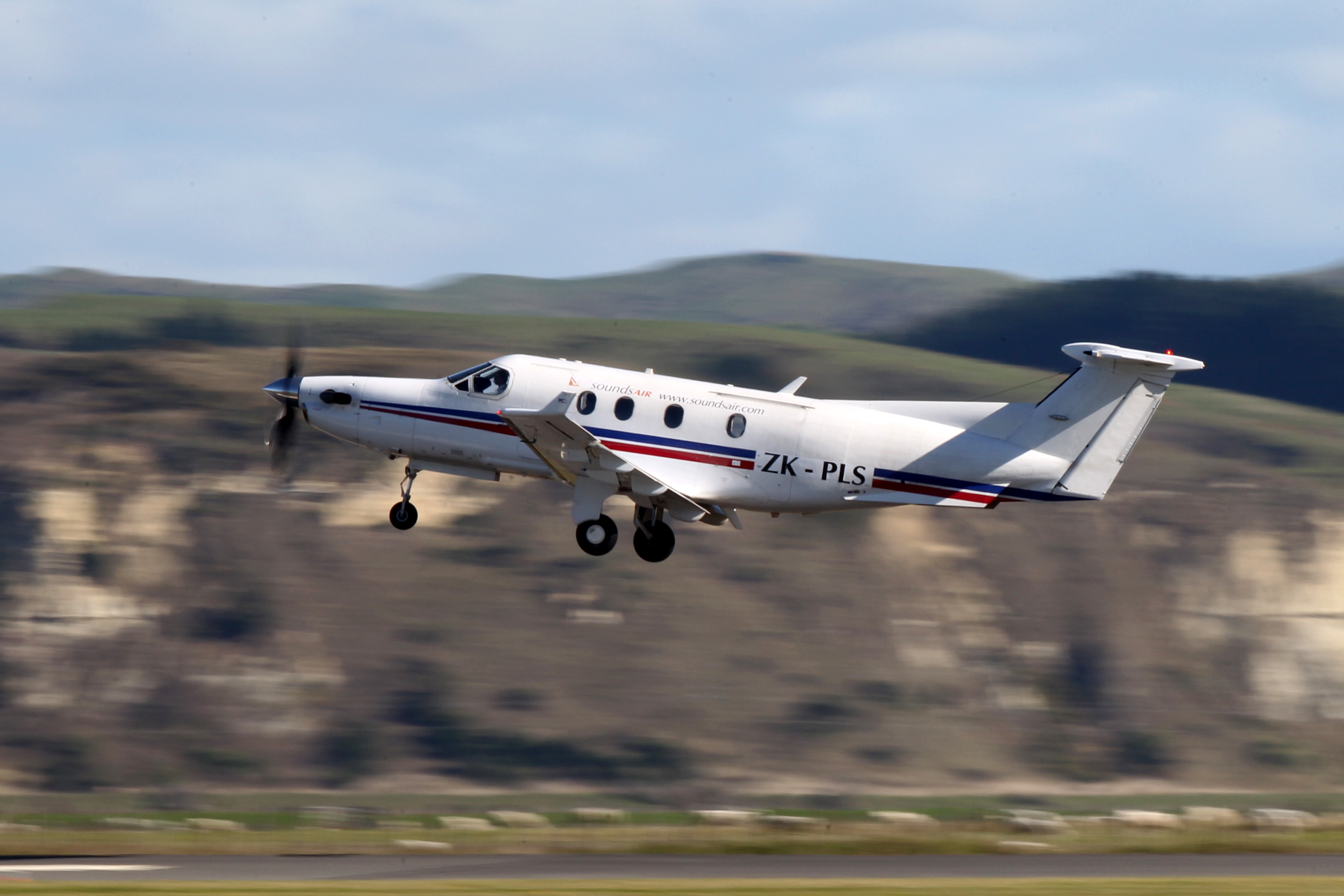 A Sounds Air nine-seater Pilatus PC12 plane. The airline is selling off its PC12 fleet. Photo / NZME