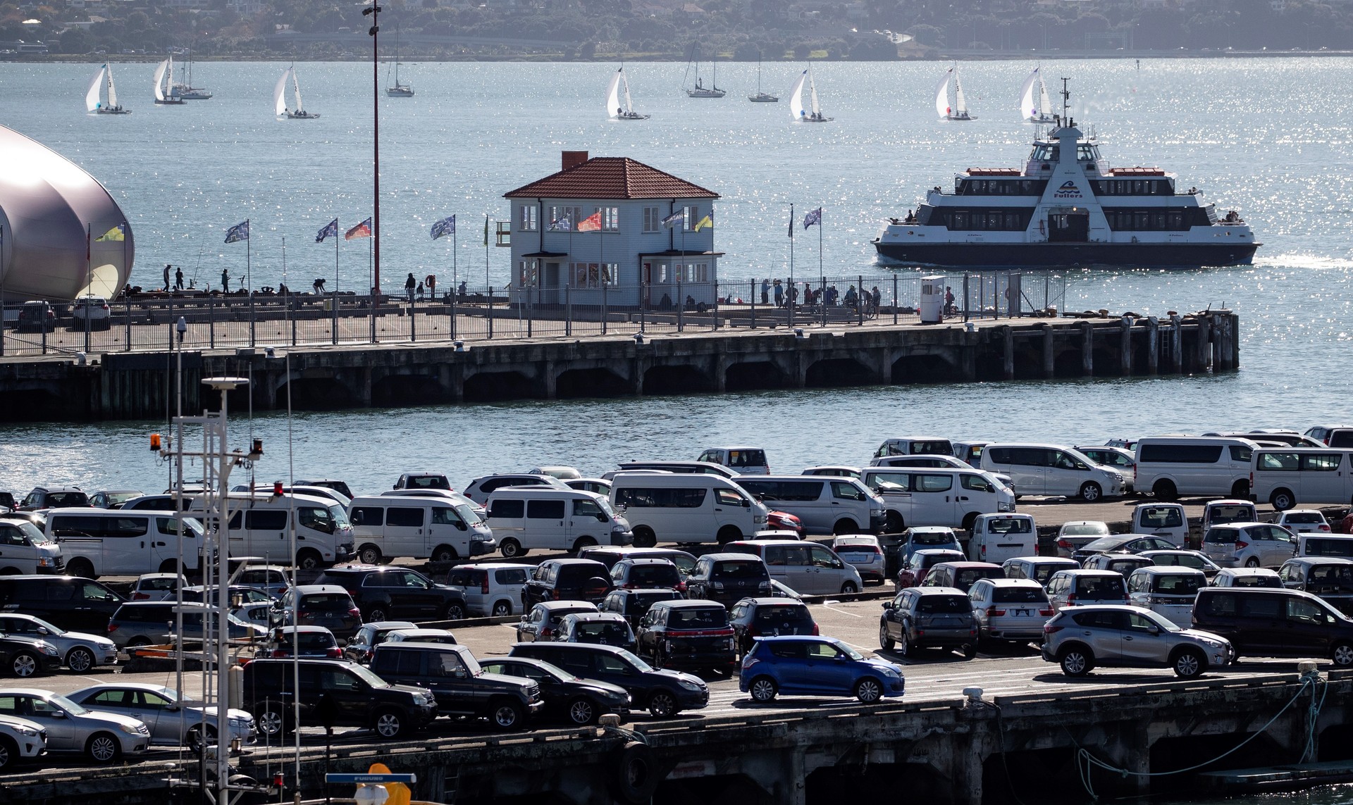 The cars will move off Captain Cook Wharf within a few years - and then what? Photo / Jason Oxenham