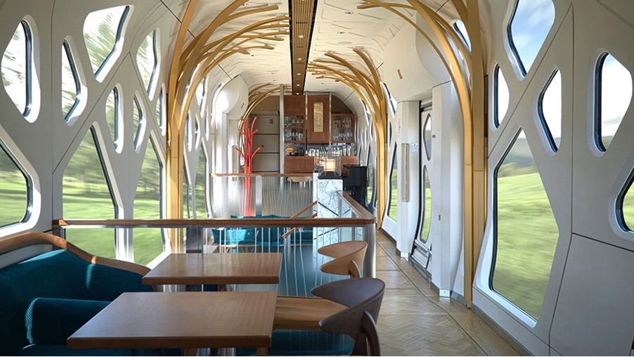 The Shiki-Shima is the world’s most exclusive and expensive train, harmoniously blending traditional and futuristic designs. The train offers personalised services, including a limousine pick-up.