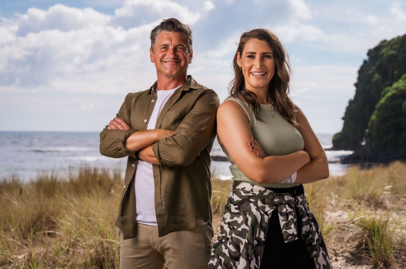 Matt Chisholm and Bree Tomasel hosted Celebrity Treasure Island together between 2019 and 2022. Photo / TVNZ