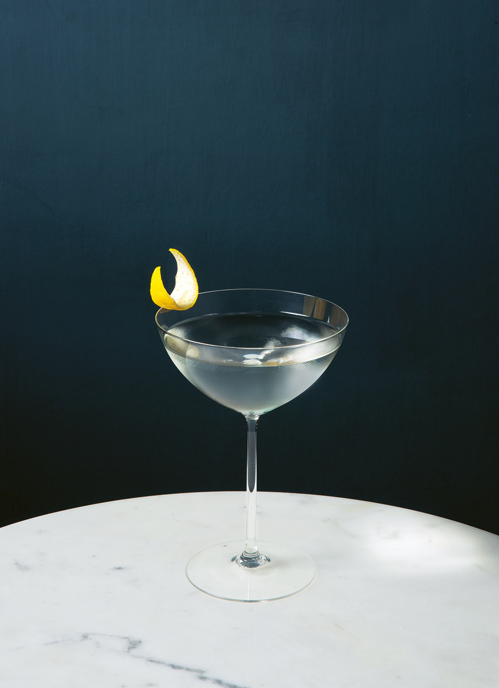 The Vesper martini, invented by author Ian Fleming for his character James Bond, made with gin and vodka. 