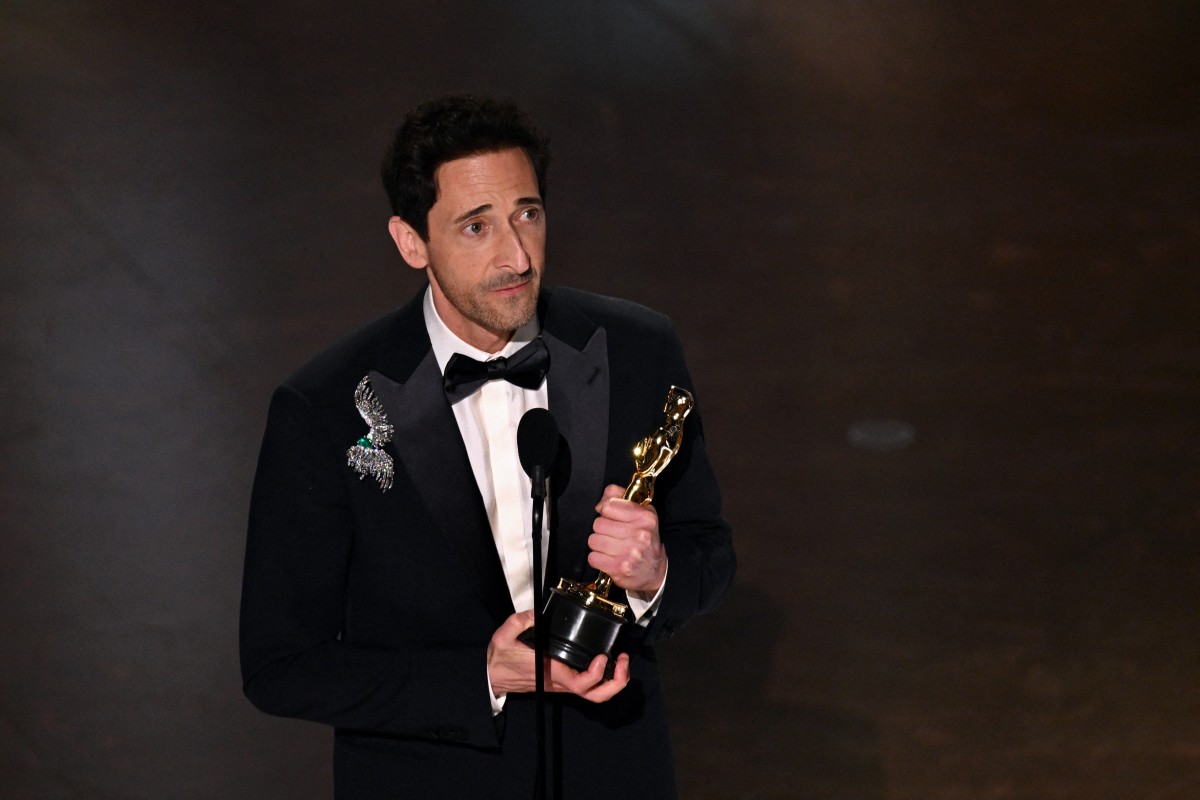 US actor Adrien Brody accepts the award for Best Actor in a Leading Role during the 97th Annual Academy Awards. Photo / AFP