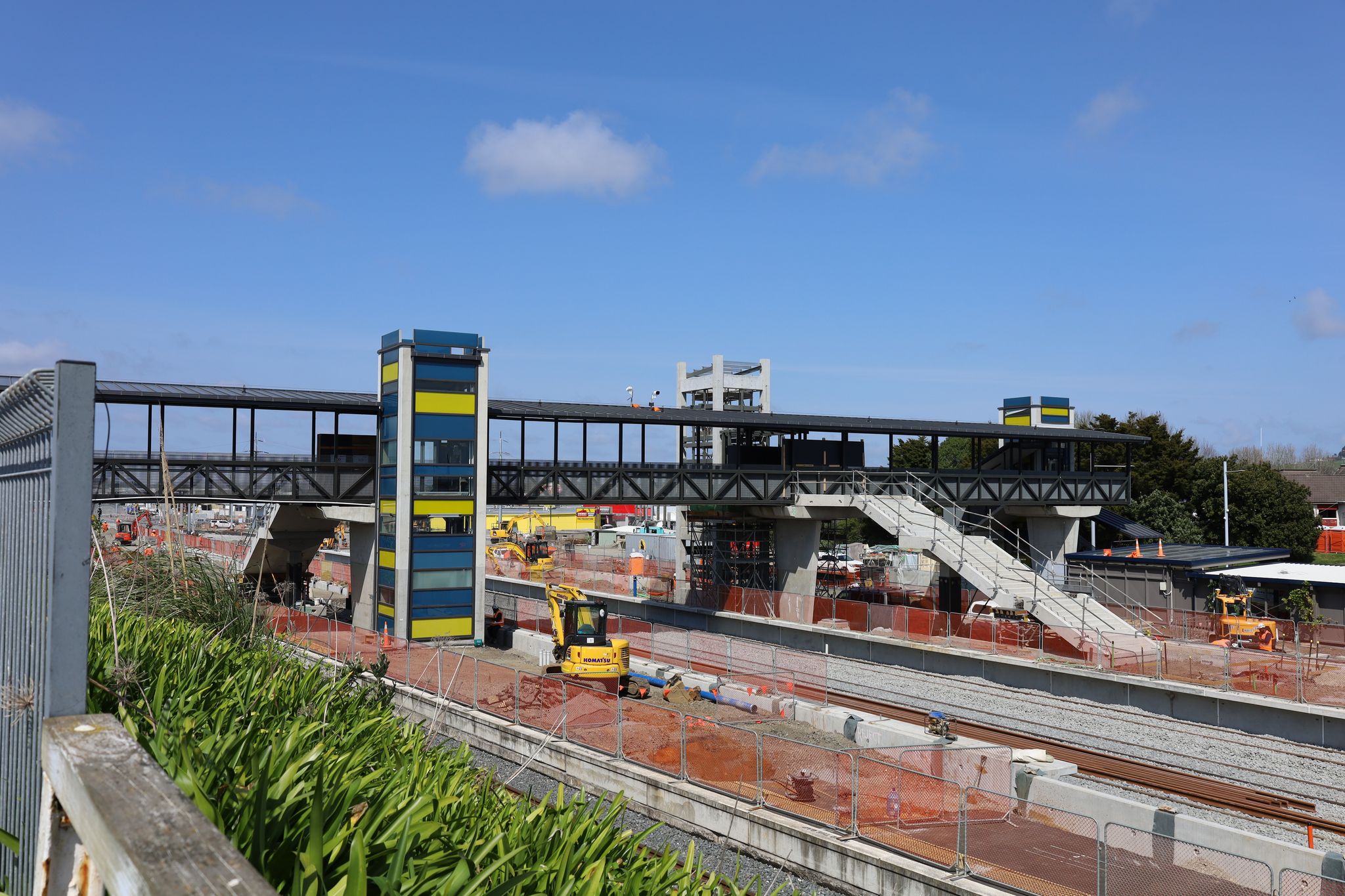 Pukekohe's new station under construction.