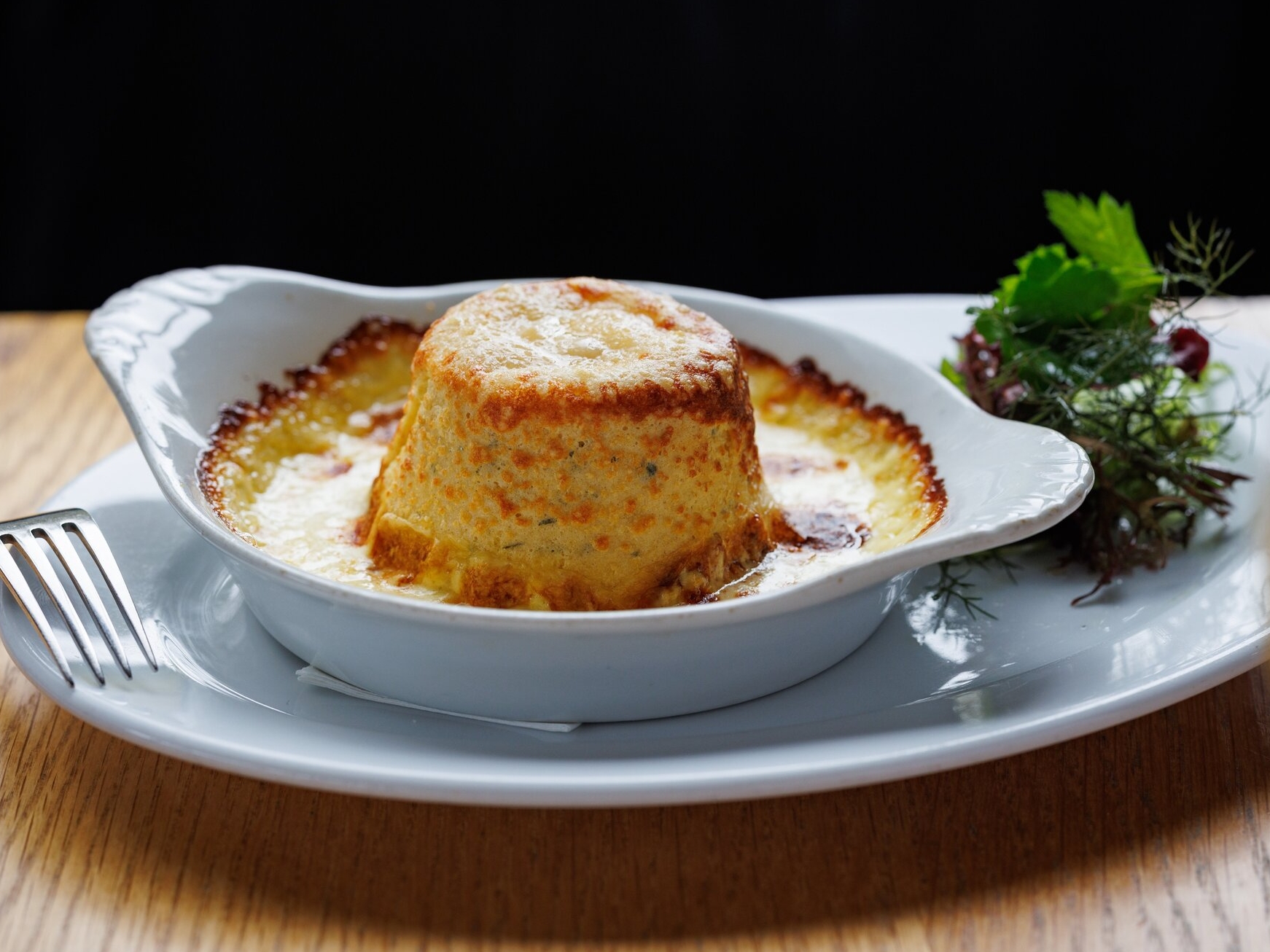 The cheese souffle has been a menu staple at The Engine Room since it opened nearly 20 years ago. Photo / Babiche Martens