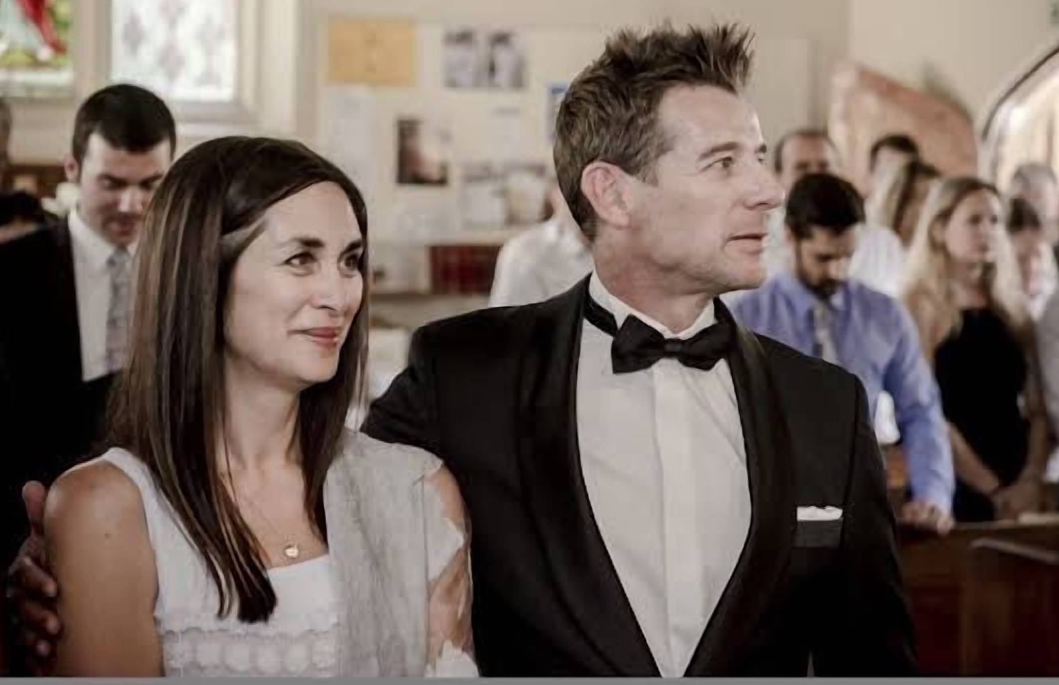 Jodi and Simon Barnett at their daughter Samantha's wedding, before Jodi was diagnosed with brain cancer.