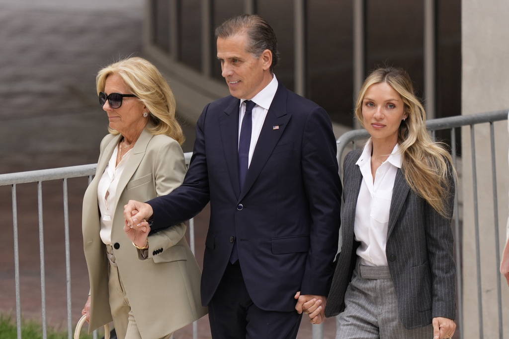 First Lady Jill Biden arrived at the court after the verdict was read out and accompanied her son Hunter and his wife, Melissa Cohen Biden, out of federal court. Photo / AP