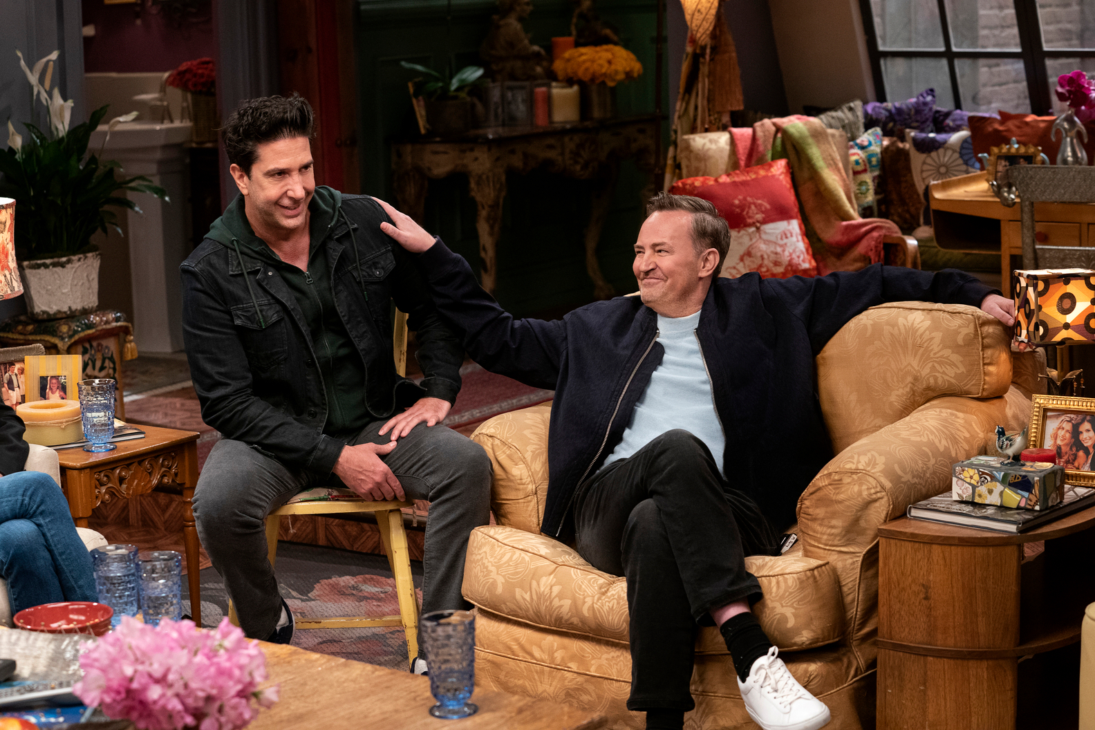 The cast revealed show secrets on the reunion episode, such as the fact that Ross and Rachel were nearly a couple in real life. Photo / AP