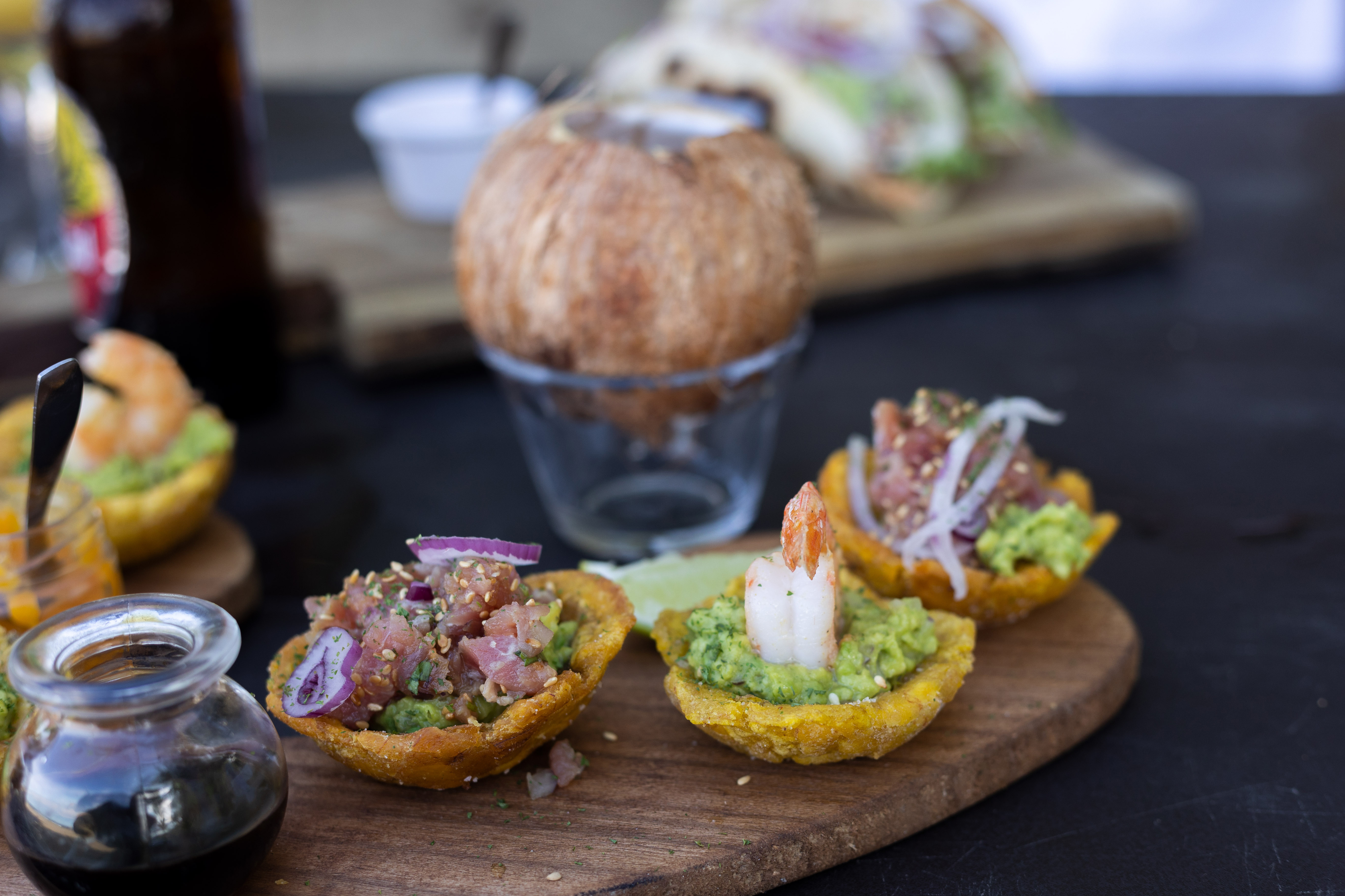 Fried plantain canapes at Beach Break Bar. Photo / Danilophoto