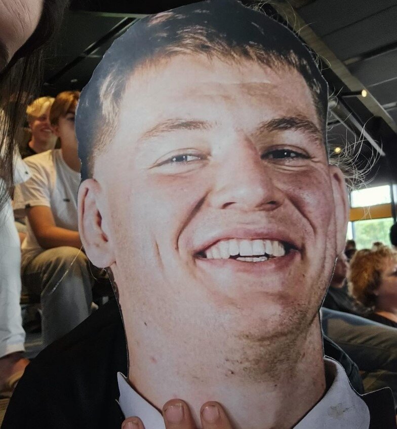 Fabian Holland masks in the crowd at his home club on the other side of the world. Photo / Adam Julian