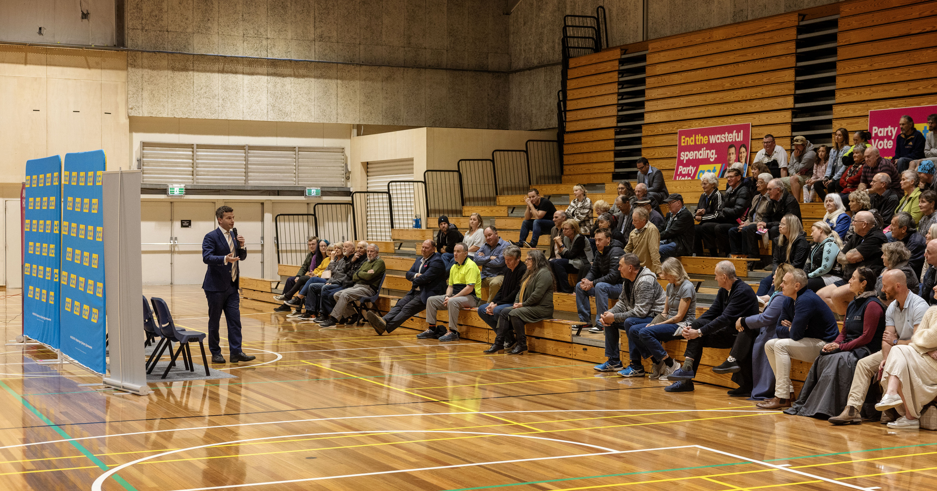 Seymour continued campaigning in Te Awamutu. Photo / Mike Scott