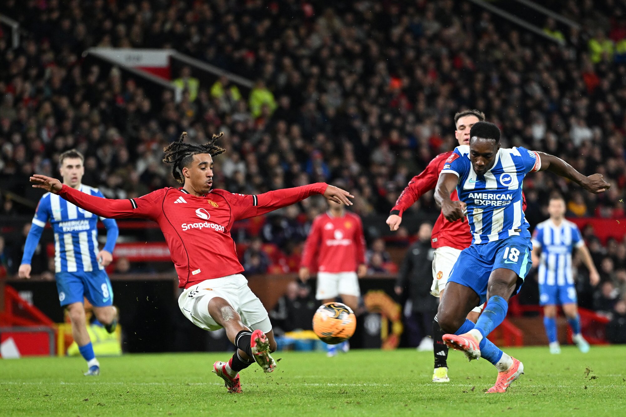 Brighton striker Danny Welbeck during an FA Cup match against Manchester United. Photo / AFP