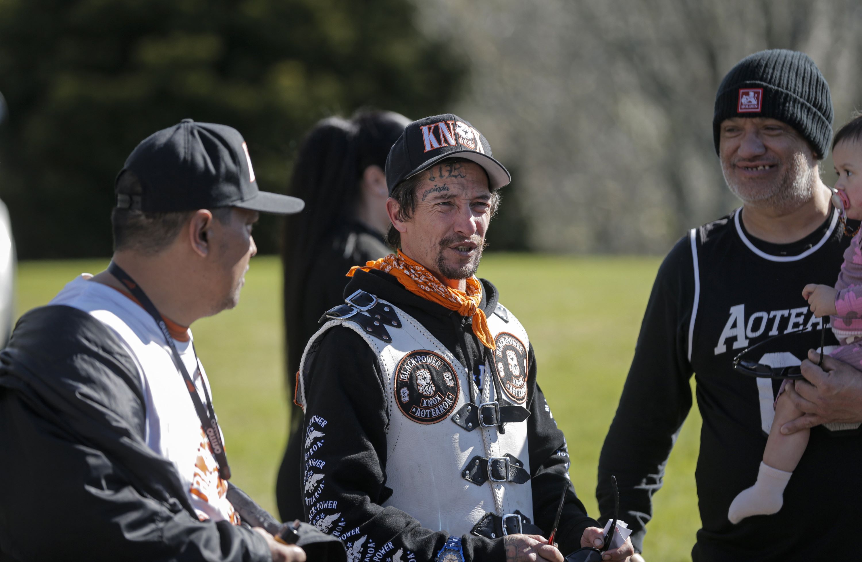 Jared Sione-Lauaki at the tangi for his wife Joanna Mai Sione-Lauaki. Photo / Alex Burton