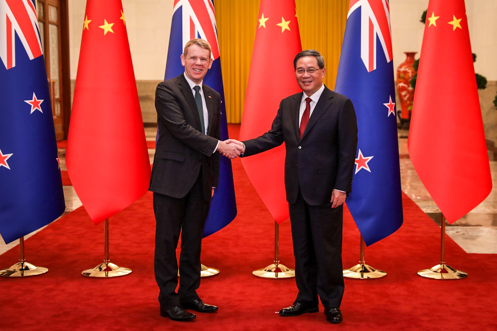 Former Prime Minister Chris Hipkins was given a bike by Chinese Premier Li Qiang when the pair met last year. Photo / Nathan McKinnon, RNZ