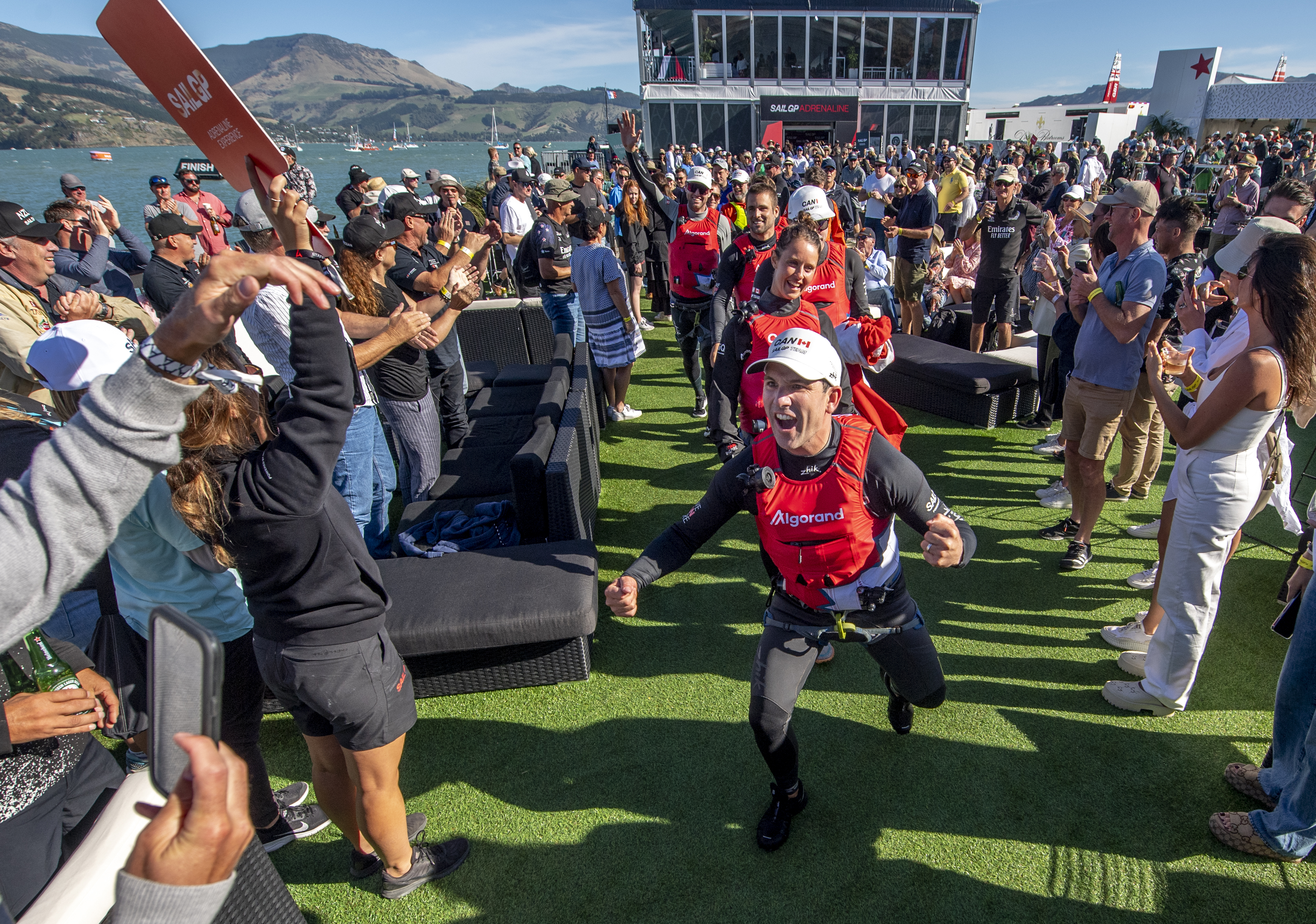 Phil Robertson led Canada to its maiden SailGP event win in Christchurch. Photo: Ricardo Pinto/SailGP