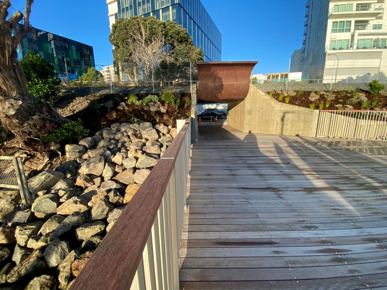 Tauranga city centre’s new rail underpass.  Photo / Tauranga City Council