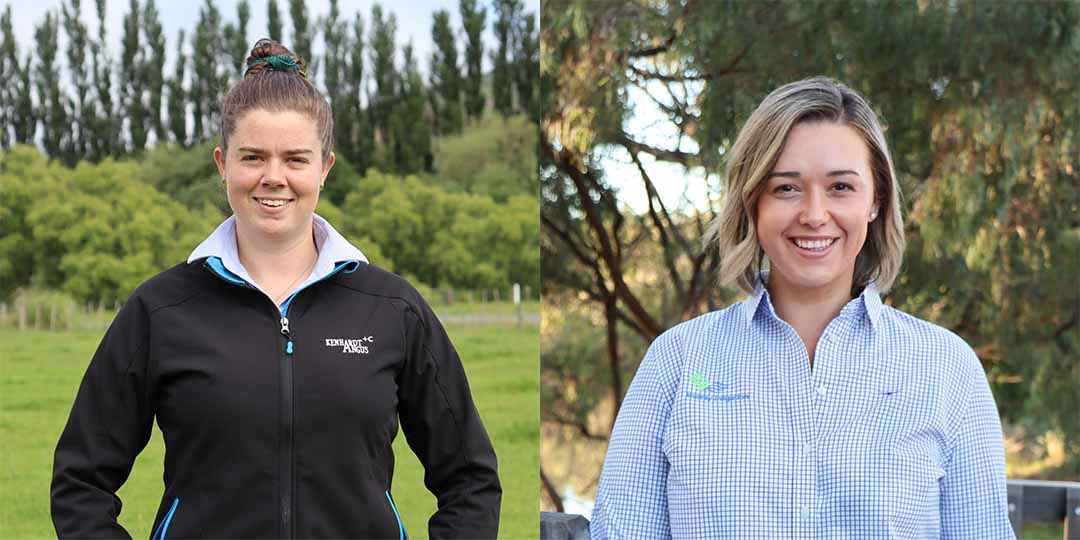 Zanda McDonald Award 2024 winners Nancy Crawshaw (left) for NZ, and Tessa Chartres for Australia.