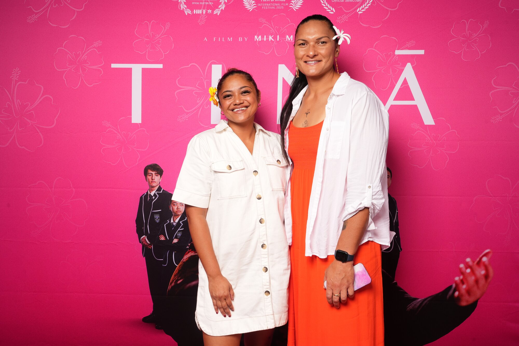 Natasha Lavulavu and Dame Valerie Adams. Photo / Robert Trathen