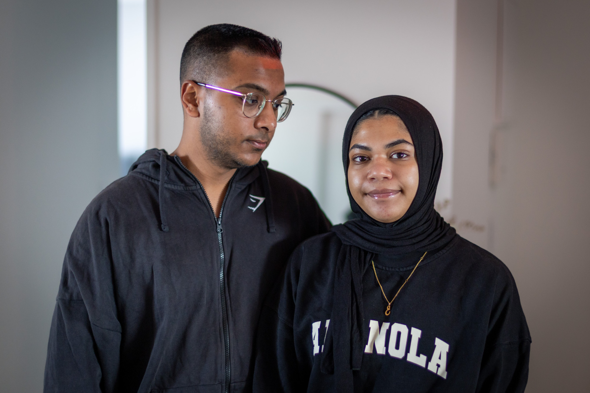 Saif Khan (left) and Alvee Ahmad married in 2020 and were excited to find out they were expecting a baby this year. Photo / Michael Craig
