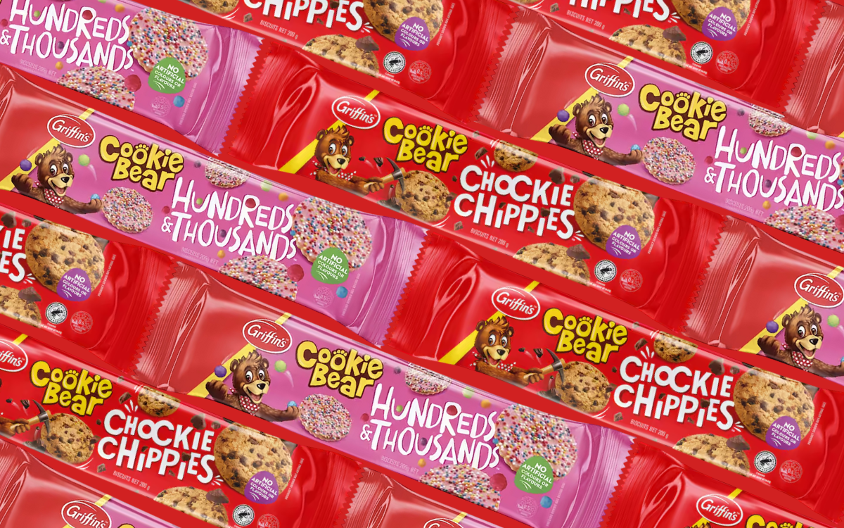 Griffin's iconic Cookie Bear will no longer feature on the brand's packaging as the company moves towards a minimalist rebrand.
