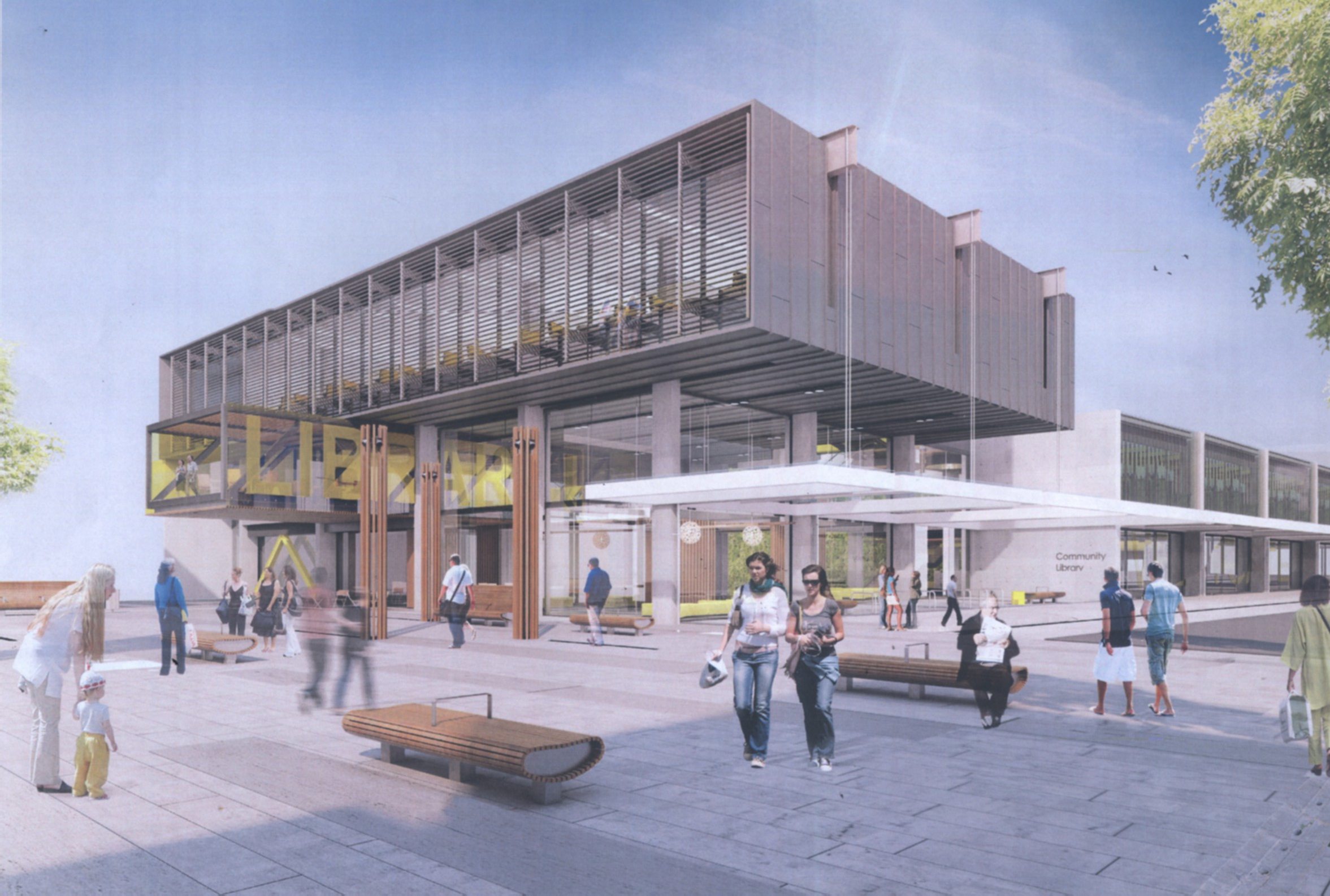 The Westgate Library to built in Massey, Auckland . 