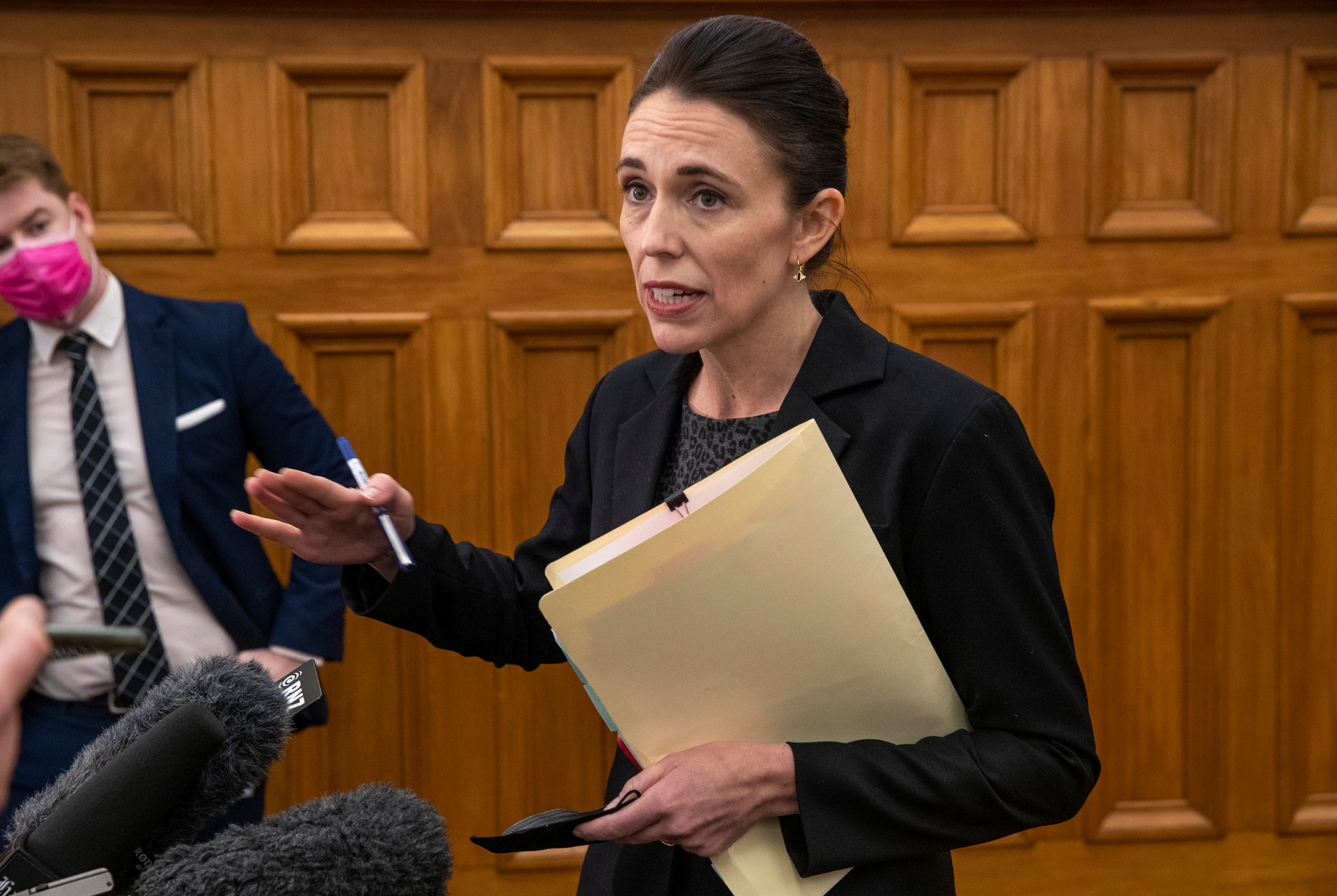 Prime Minister Jacinda Ardern was challenged to lift defence spending. Photo / Mark Mitchell