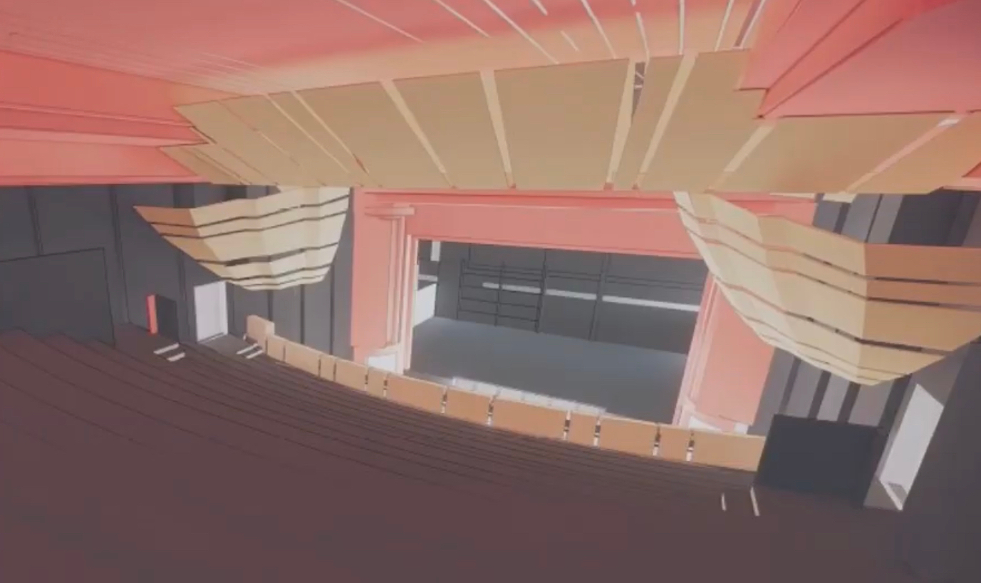 A concept image of the inside of the 1000-seat theatre. Screenshot / Rotorua Lakes Council