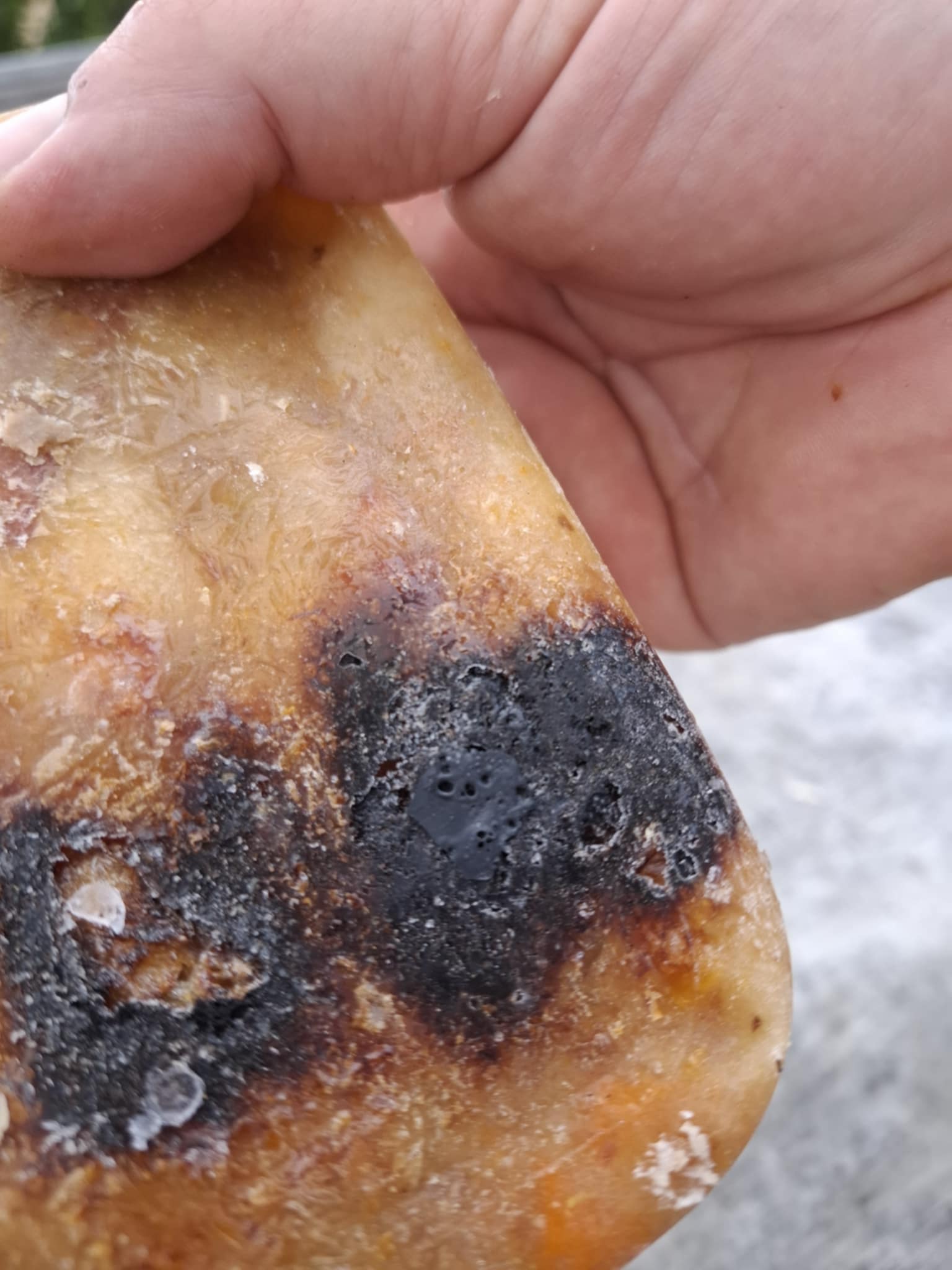 The meals were so hot that holes were left in containers where plastic had melted into the food. Photo / Andy Ashworth