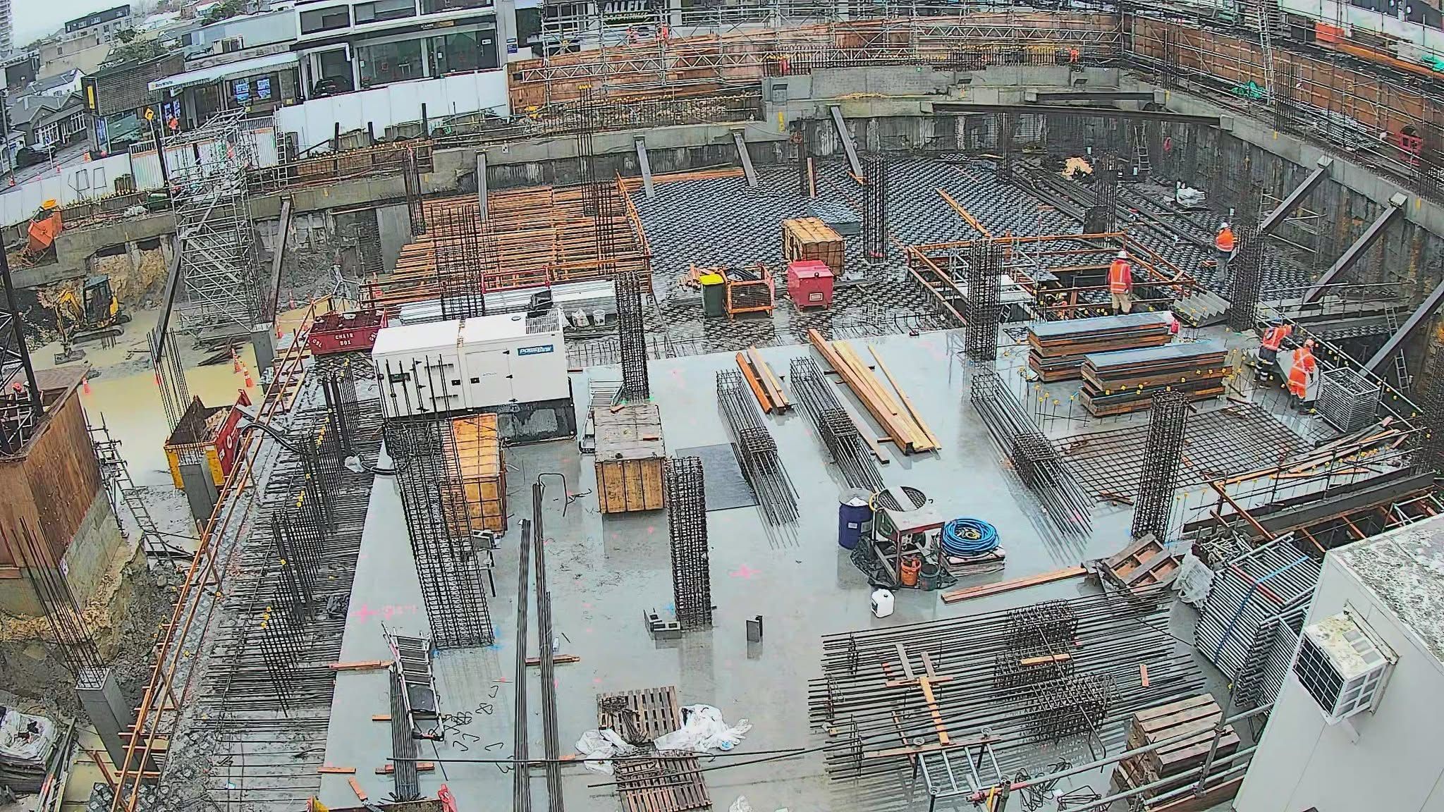 Basement works to the new $120m Pompallier on Ponsonby, as at early July, 2025. Photo / CMP Construction
