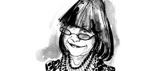 New Zealand-born fashion journalist Hilary Alexander. Illustration / Nadeesha Godamunne
