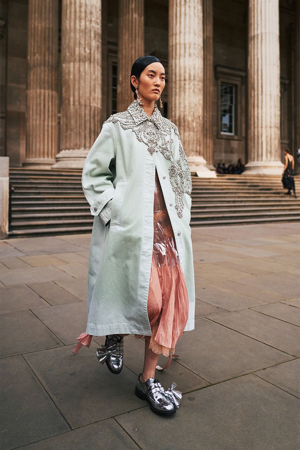 This season at London Fashion Week, outfits on and off the runway felt a bit more mature. Photo / Simbarashe Cha for The New York Times