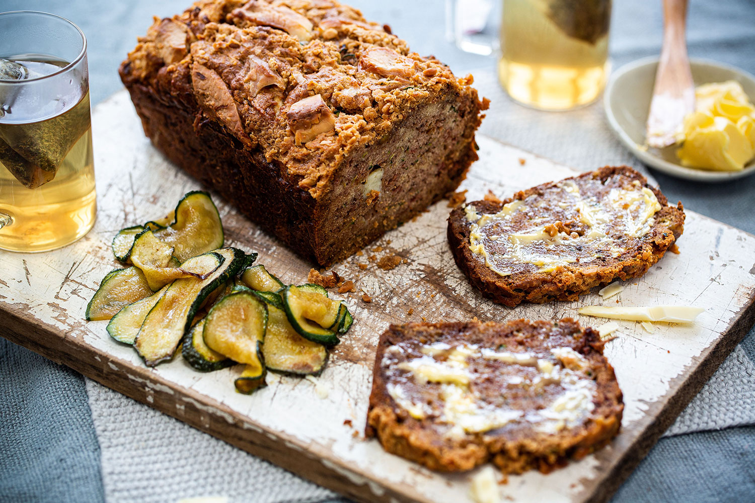 Courgette and white chocolate chunk loaf. Photo / Babiche Martens