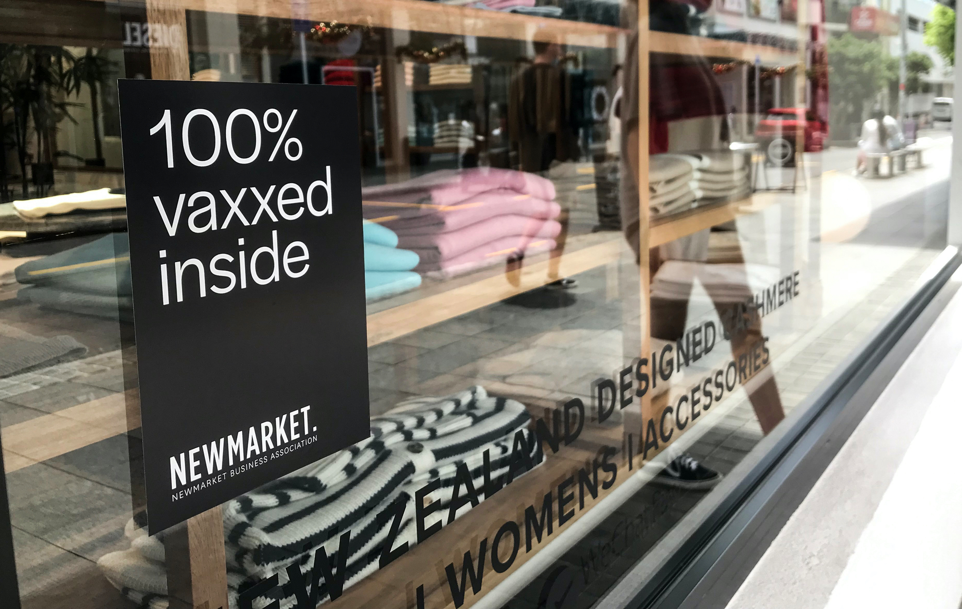 Shops around Newmarket in Auckland get ready for vaccine pass and traffic light Covid-19 restrictions in November 2021. Photo / Alex Robertson