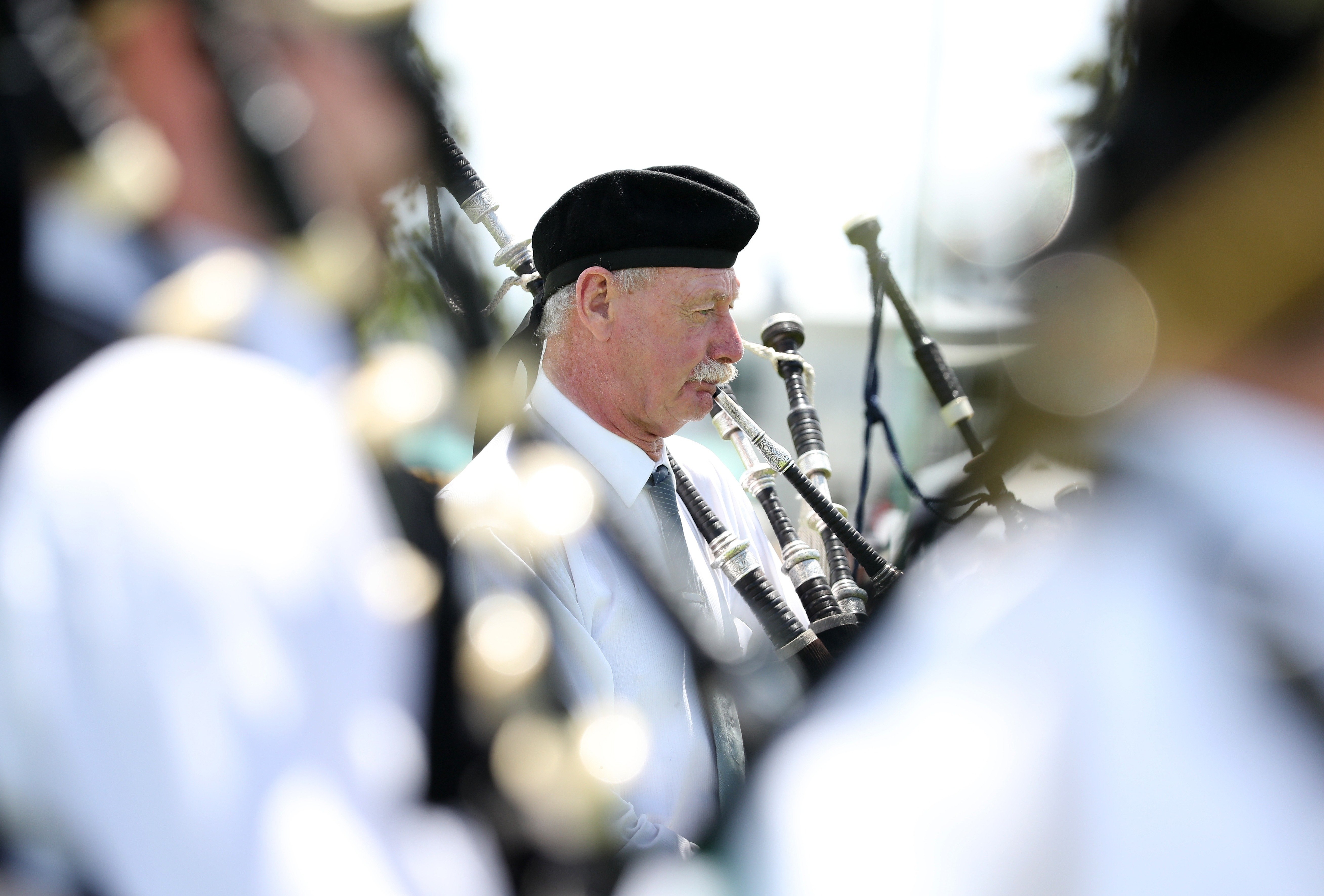 Pipe major Bain McGregor plays at the 151st Waipu Highland Games on January 1, 2024. All of the games' traditions will continue, apart from the date. Photo / Michael Cunningham