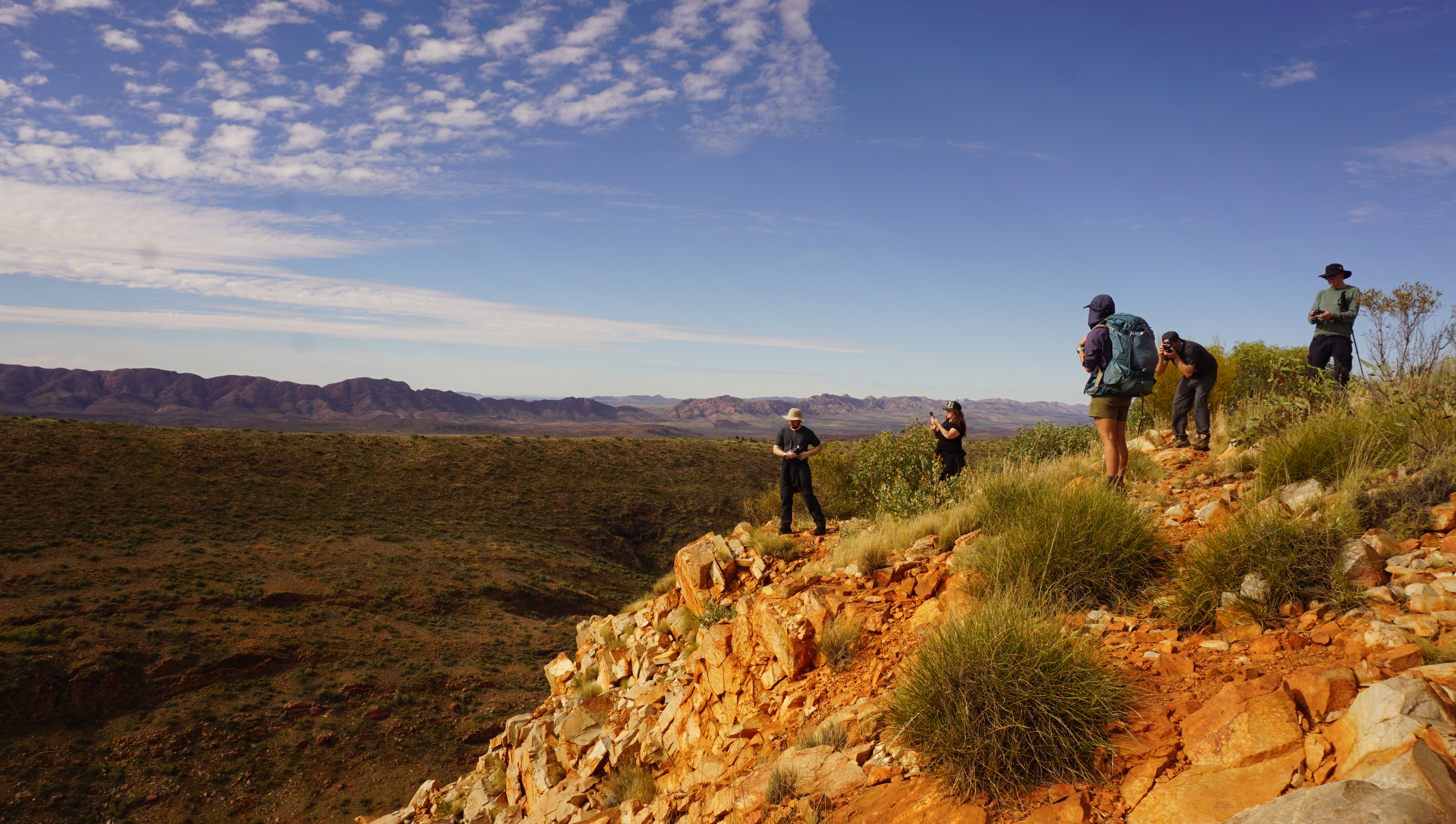The rocky ascent to Counts Point is part of section eight of the Larapinta Trail. Photo / Anna Sarjeant