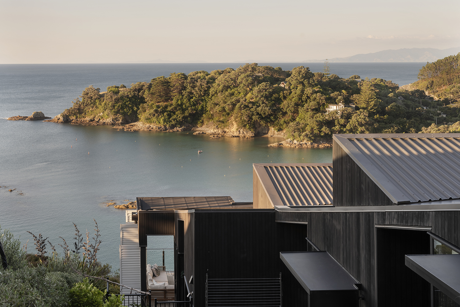 The house’s long, narrow, steep site dictated its design and led to its nickname The Skinny House. Photo / Sam Hartnett