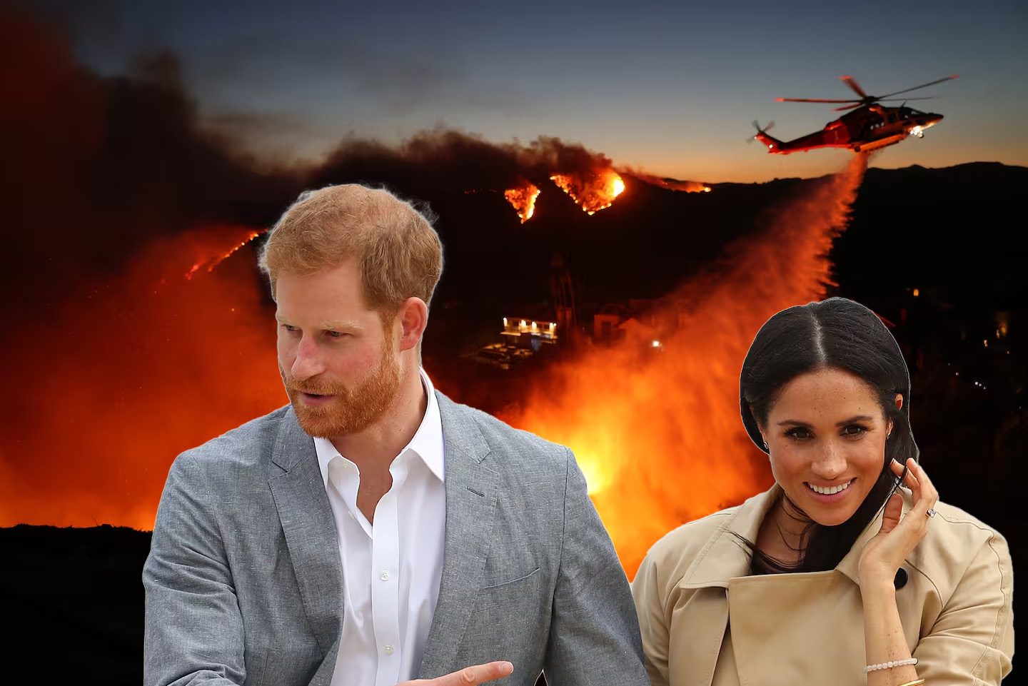 Prince Harry, Meghan Markle and their family live in the exclusive celebrity enclave of Montecito, just under two hours from Los Angeles. It's been deemed as high-risk for fire in the blazes sweeping Los Angeles. Photos / Getty, AFP