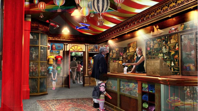 Whoa! Studios includes a movie-making studio and theatre for live performances, restaurant, urban playground and, of course, gift shop.