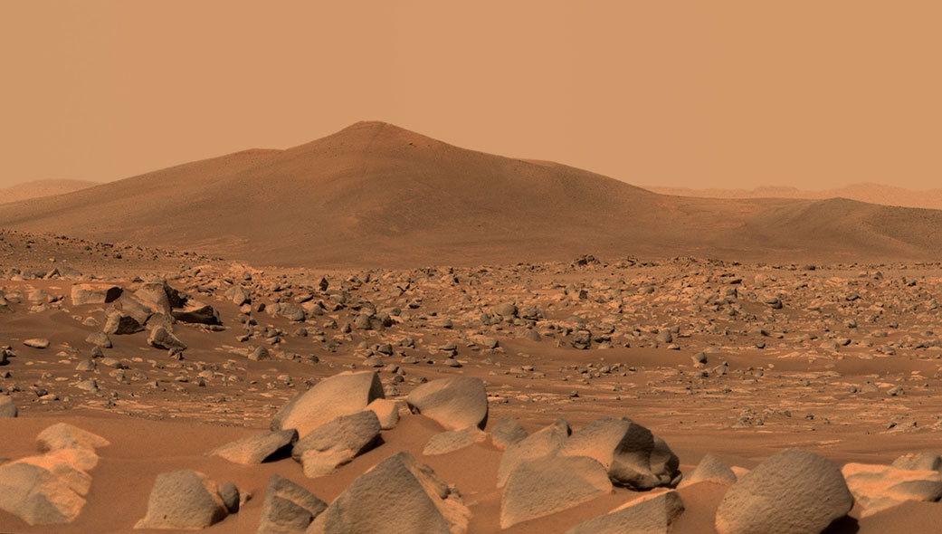 An image of Santa Cruz hill on the surface of Mars taken by Perseverance Mars rover with Mastcam-Z. Photo / Nasa