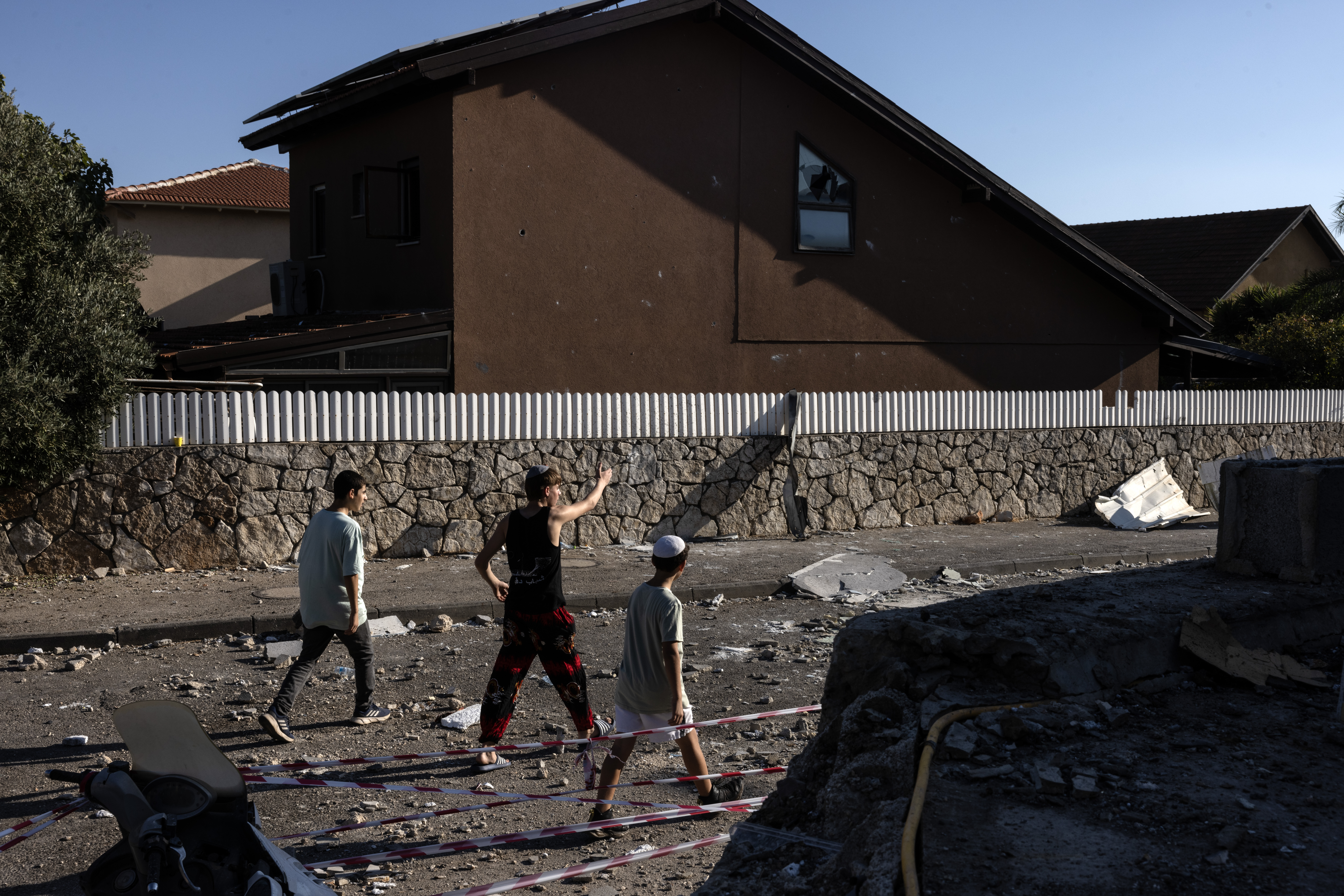 A home in Safed, Israel, that was hit by a rocket fired from Lebanon. Photo / Washington Post