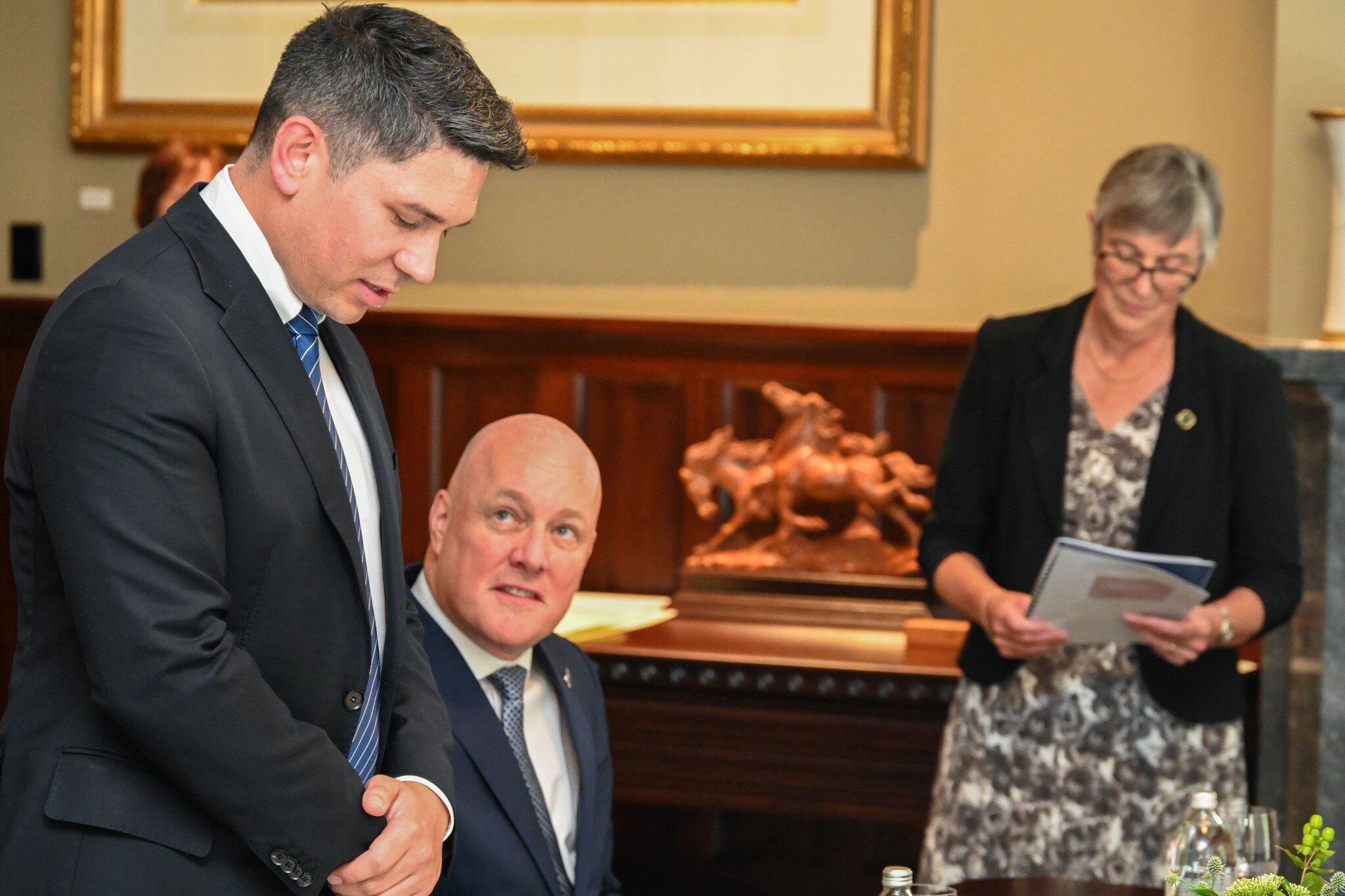 James Meager being sworn in.