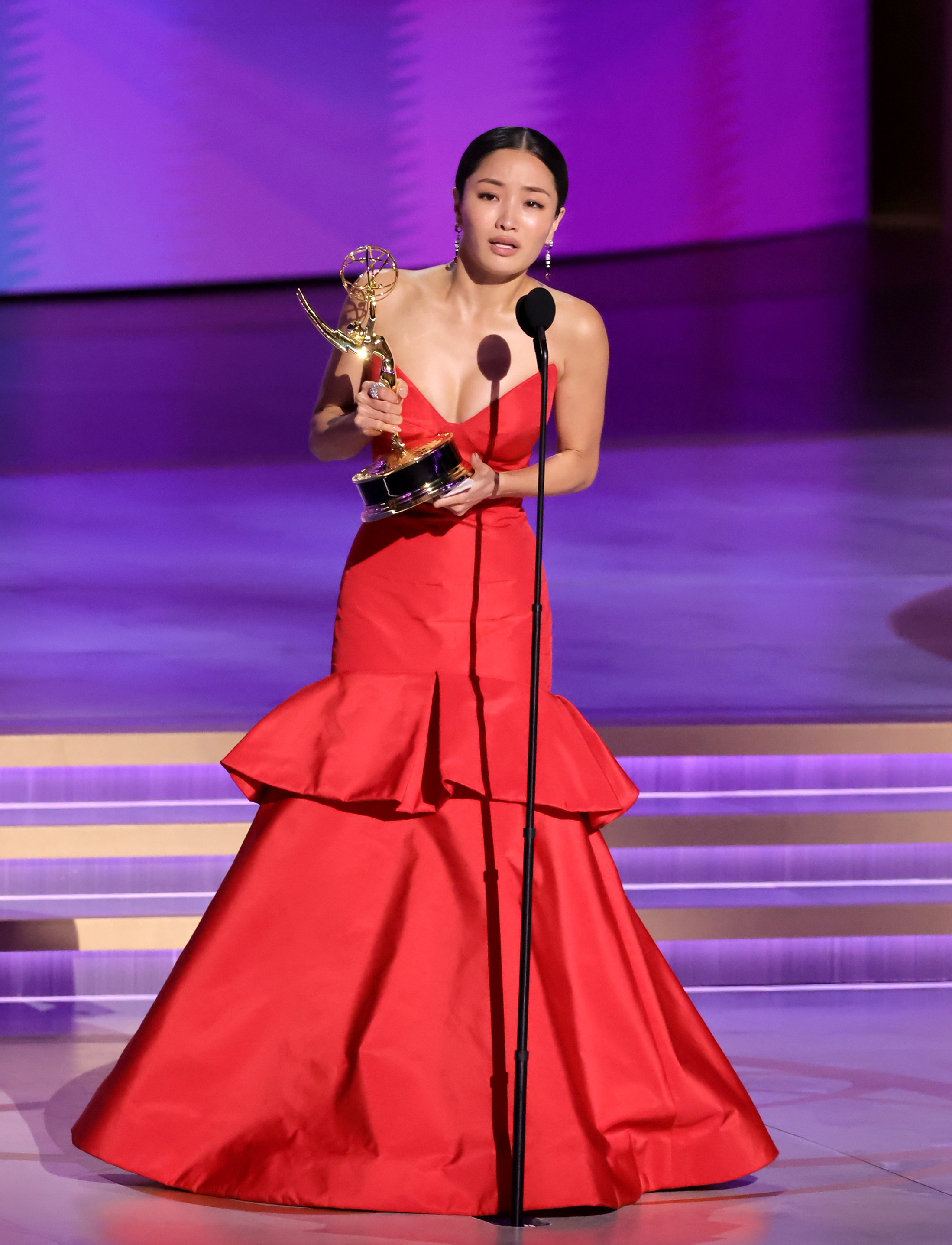 Wellington-born Anna Sawai accepted the outstanding lead actress in a drama series award for Shōgun at the 76th Primetime Emmy Awards. Photo / Getty Images